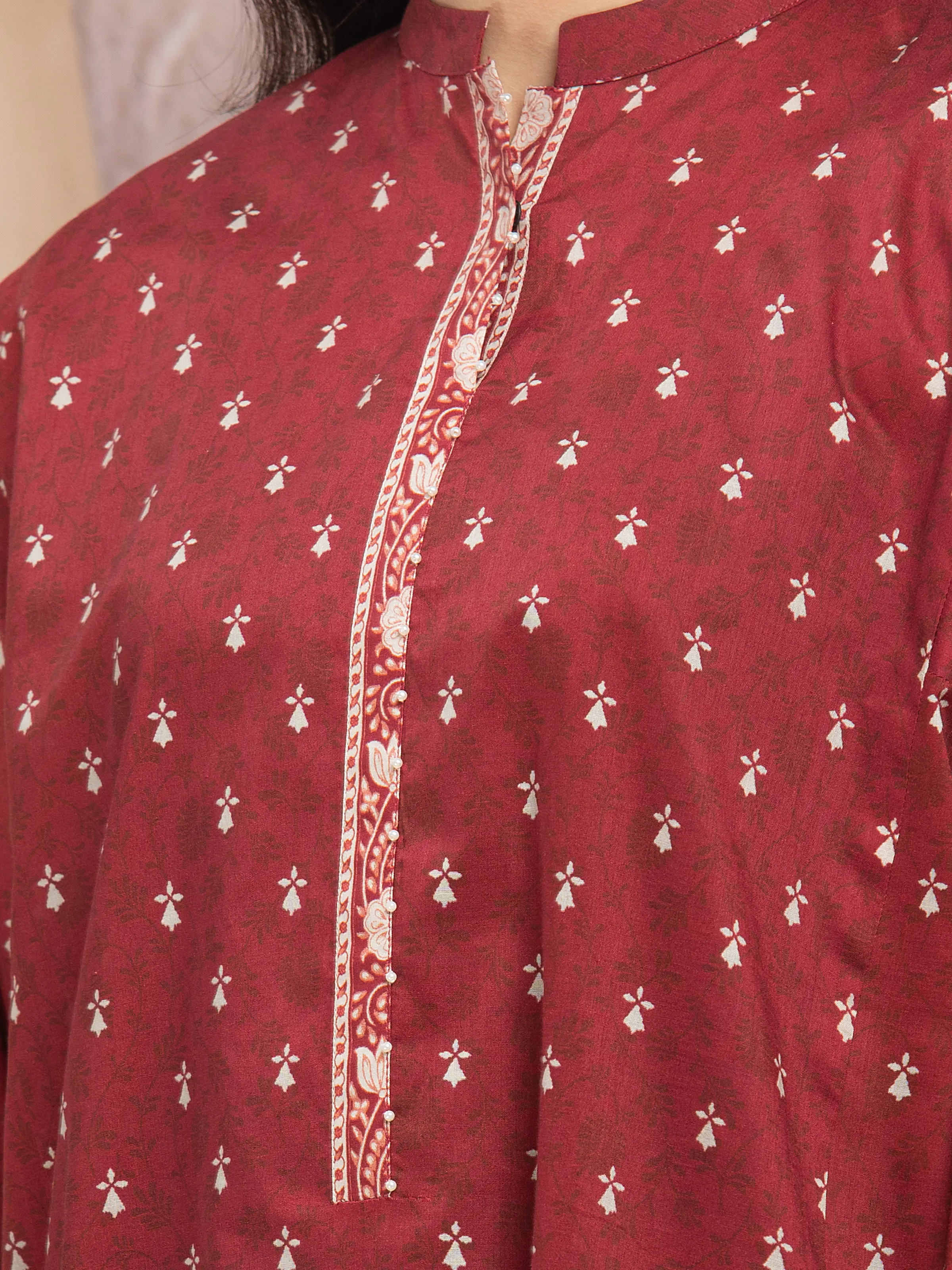 Unstitched Printed Lawn Suit - EWU5A1-35042-3P - Image 4