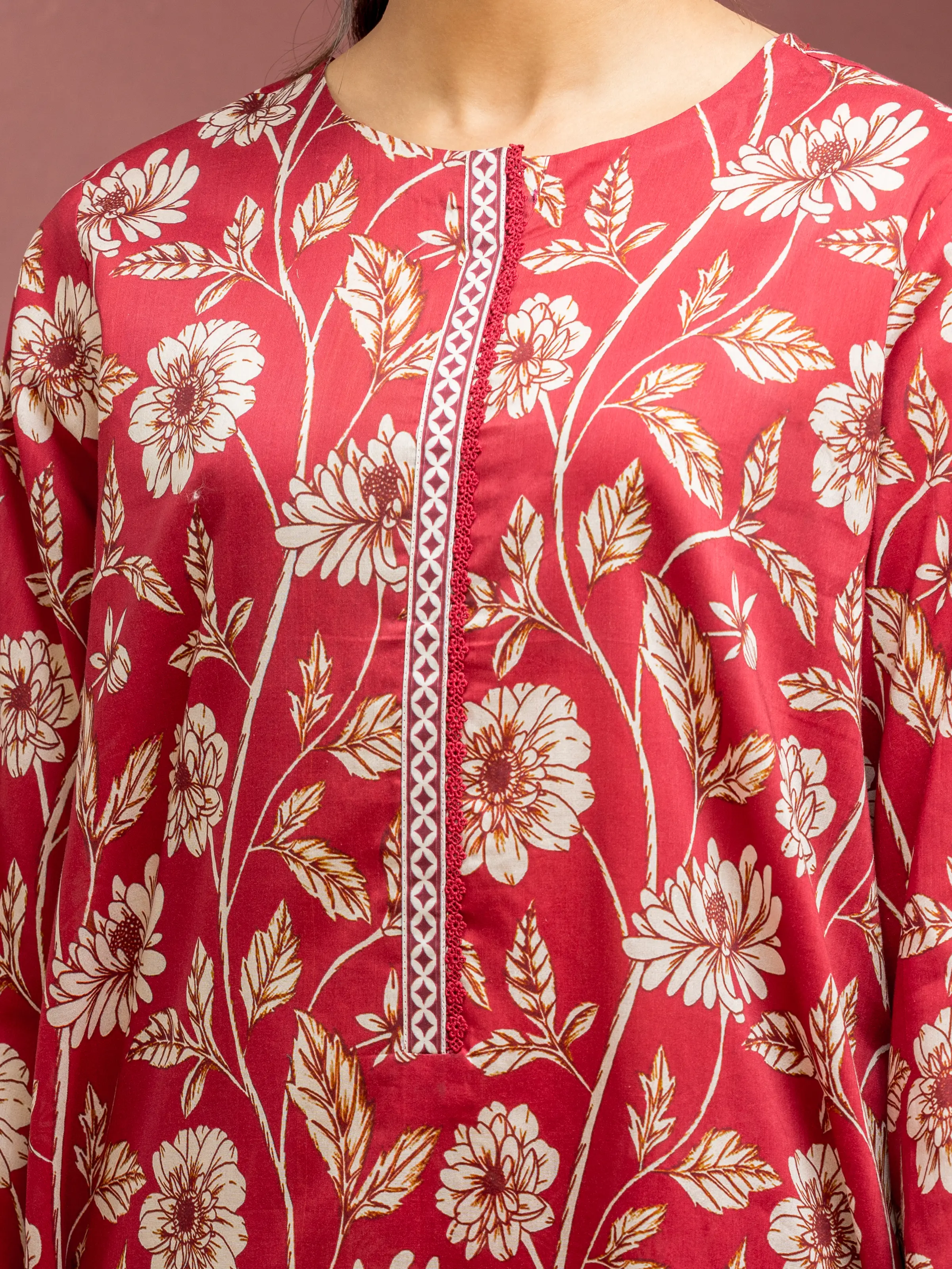 Unstitched Printed Lawn Suit - EWU5A1-35079-3P - Image 4