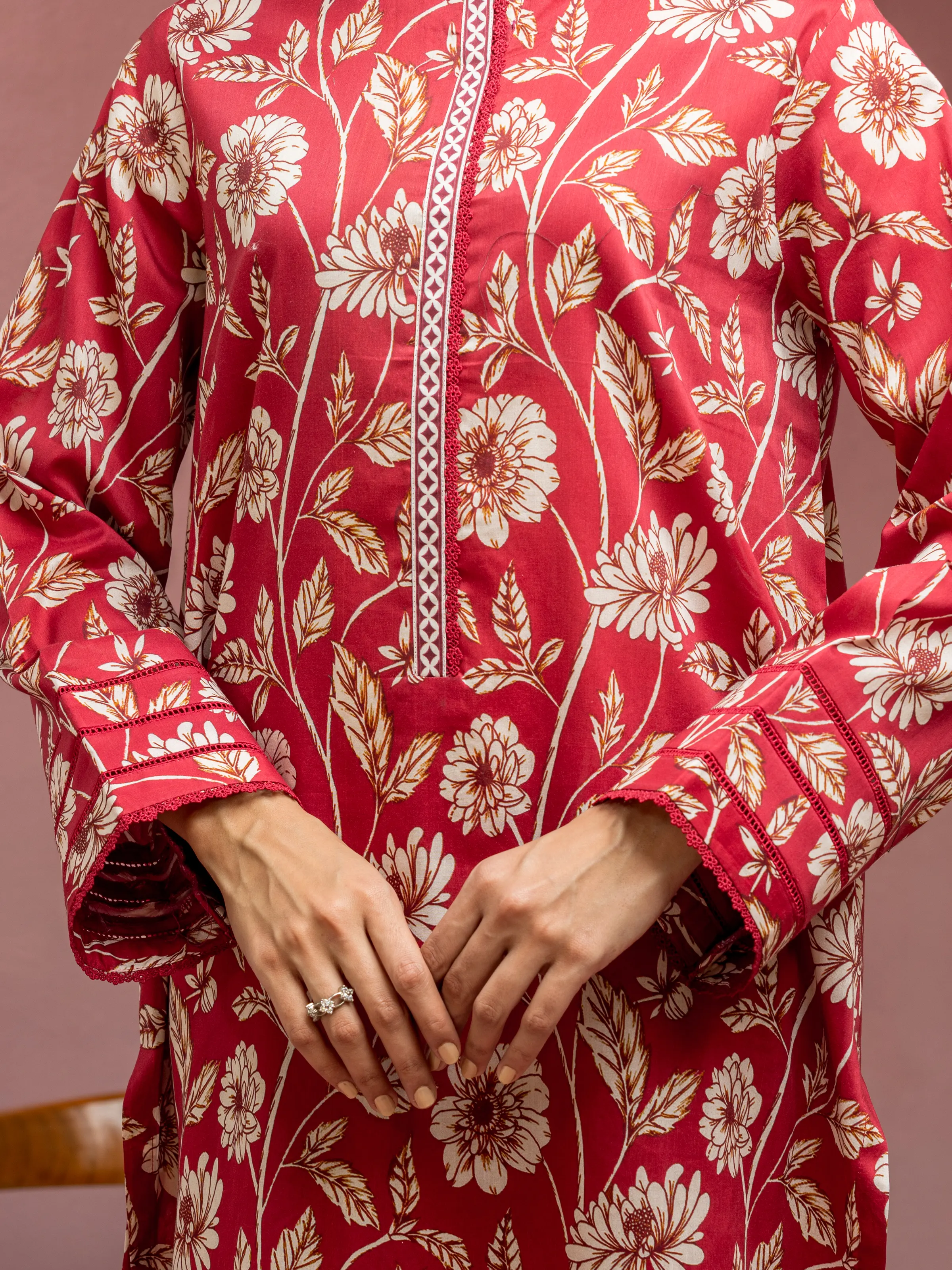 Unstitched Printed Lawn Suit - EWU5A1-35079-3P - Image 5