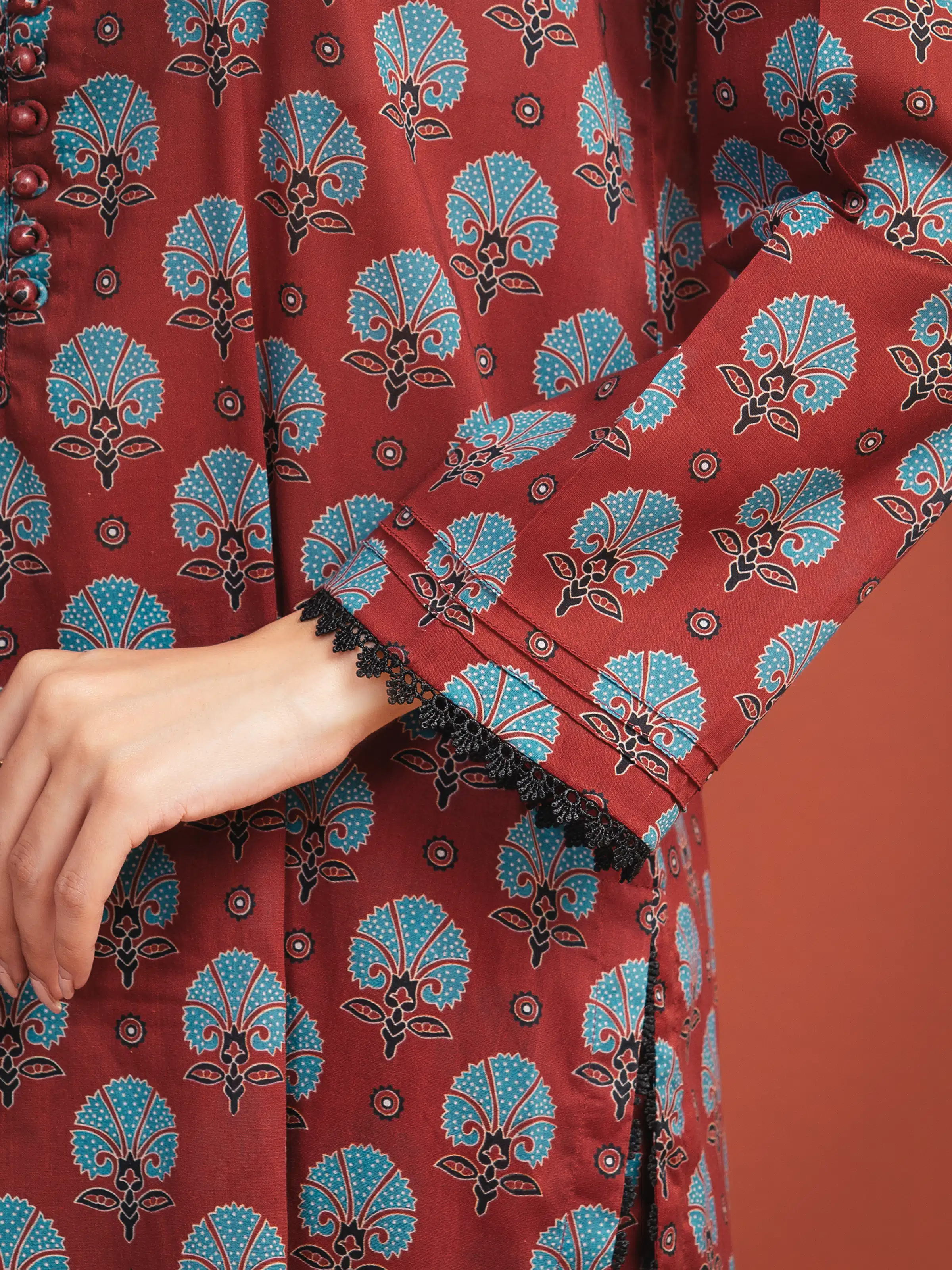 Unstitched Printed Lawn Suit - EWU5A1-35282-3P - Image 4