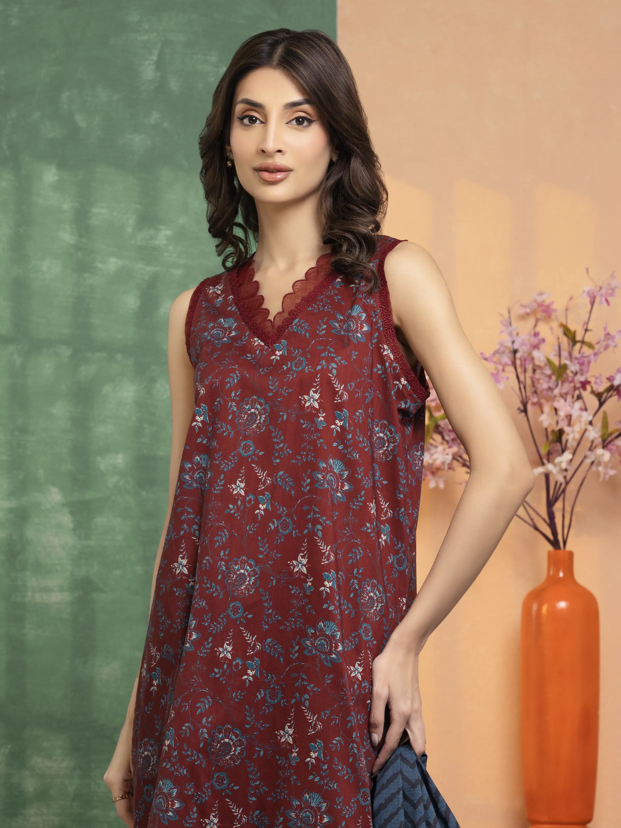Unstitched Printed Lawn Suit - EWU5A1-35669-3P - Image 2