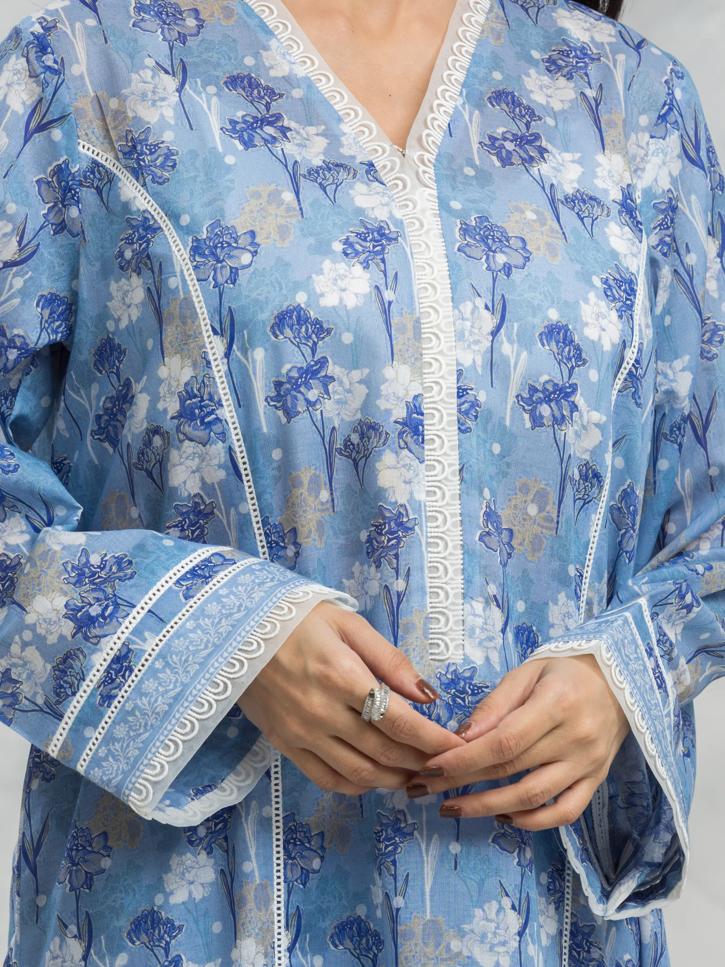 Unstitched Printed Cambric Shirt - EWU24A2-29268S - Image 3
