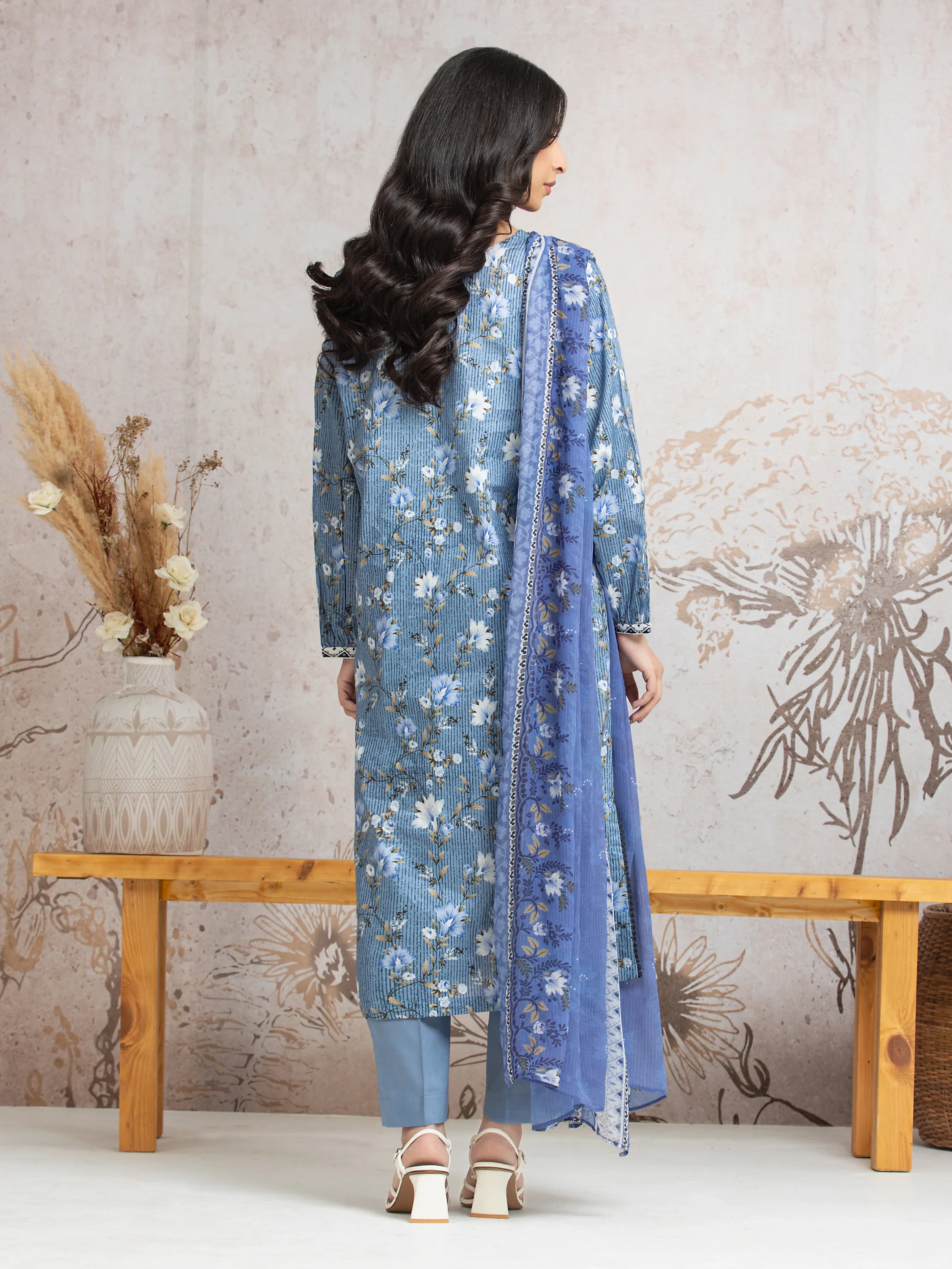 Unstitched Printed Cambric Shirt - EWU24M2-025S - Image 4