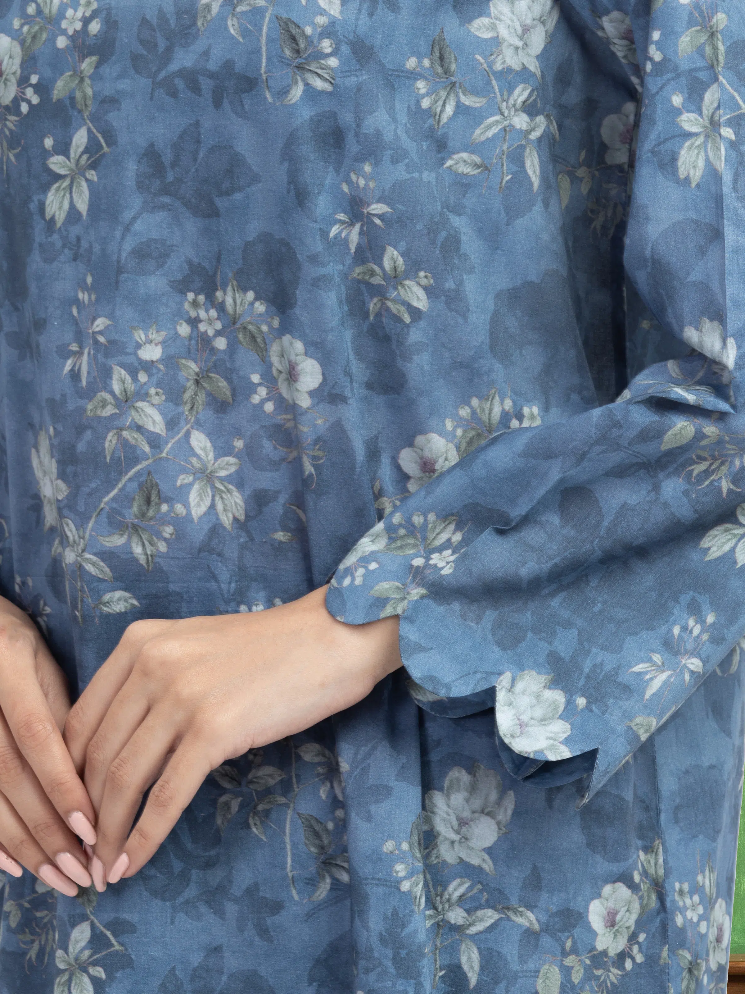 Unstitched Printed Lawn Shirt Trouser - EWU5A1-35694ST - Image 3