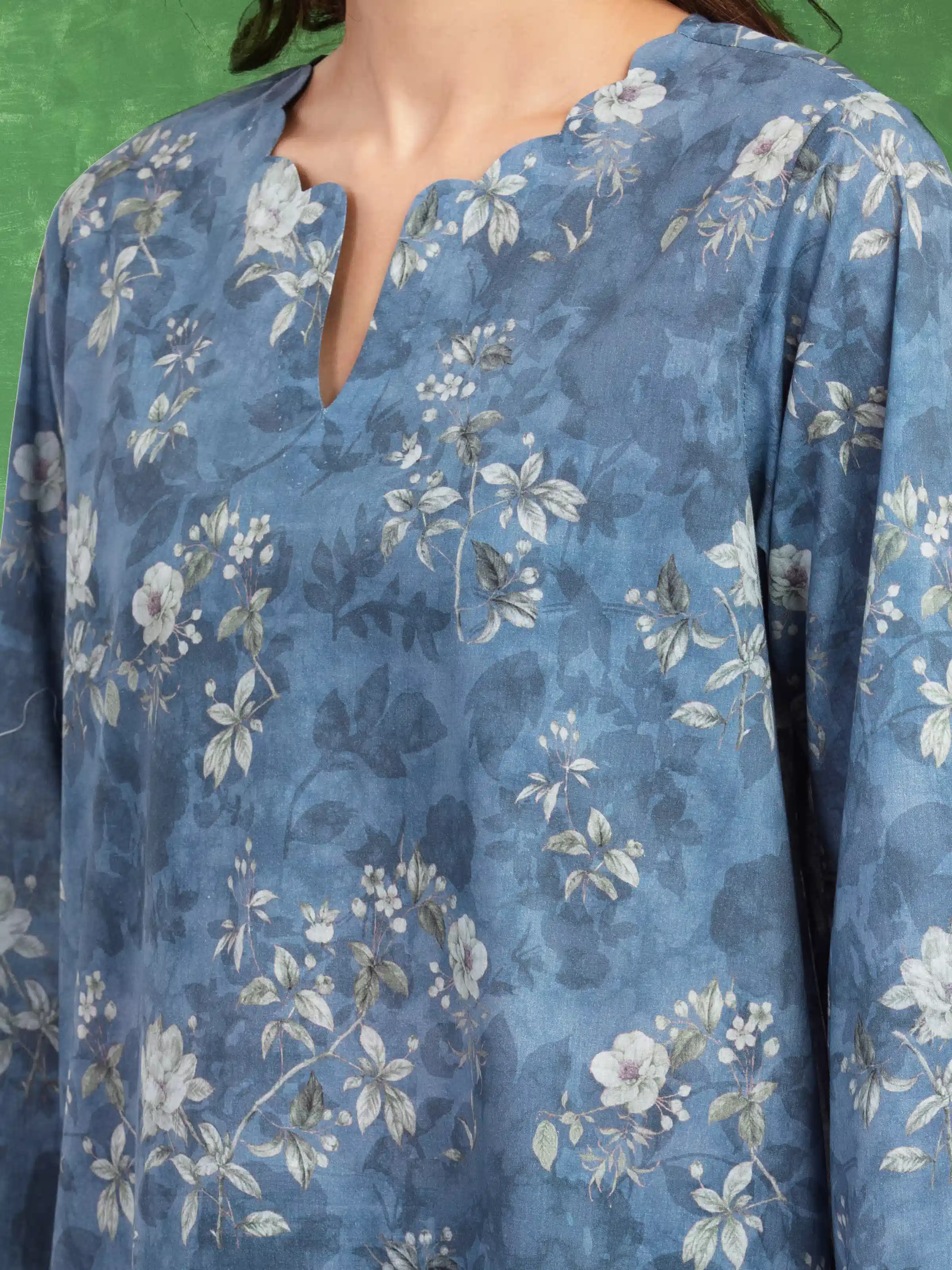 Unstitched Printed Lawn Shirt Trouser - EWU5A1-35694ST - Image 4