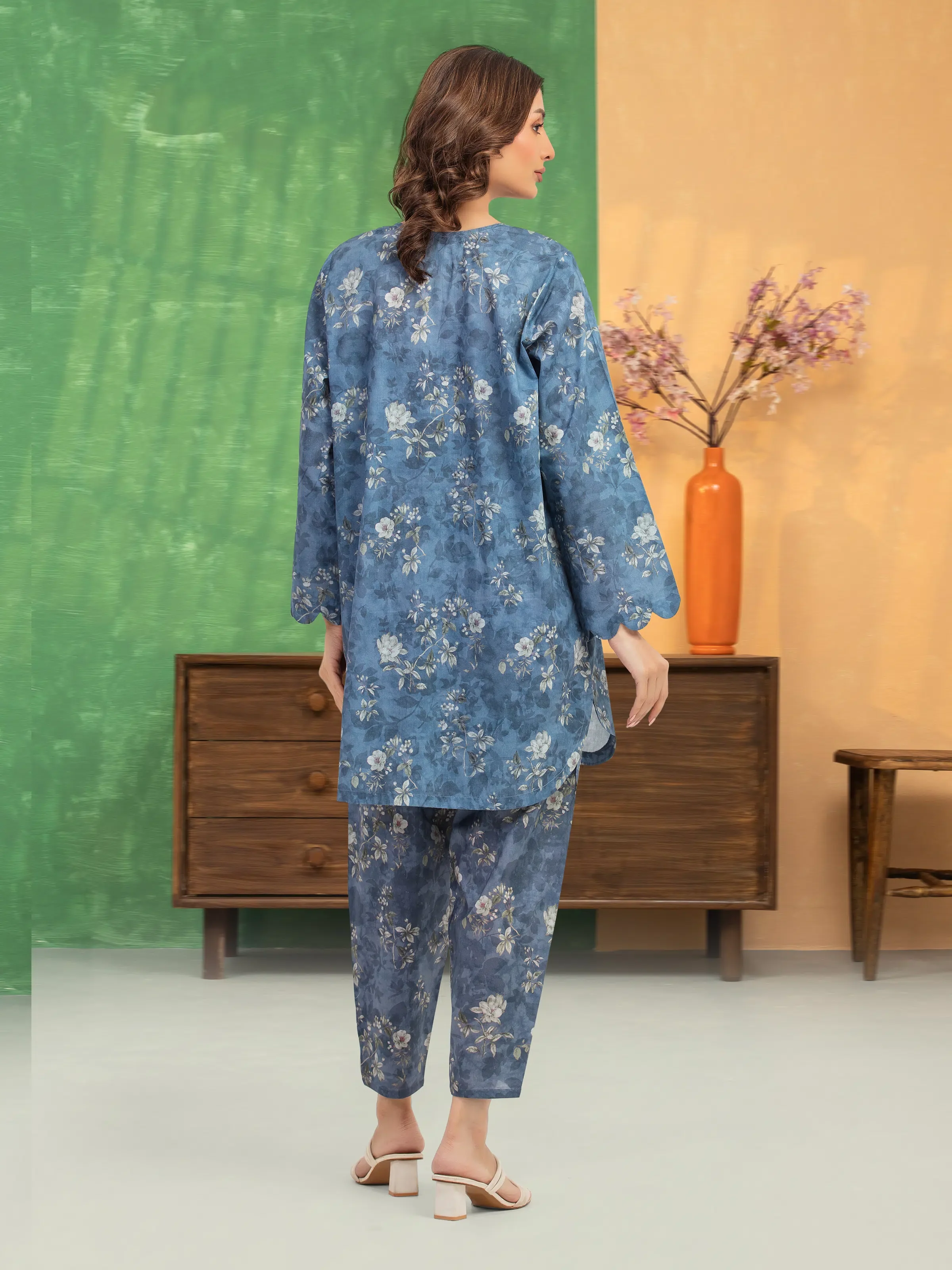 Unstitched Printed Lawn Shirt Trouser - EWU5A1-35694ST - Image 5