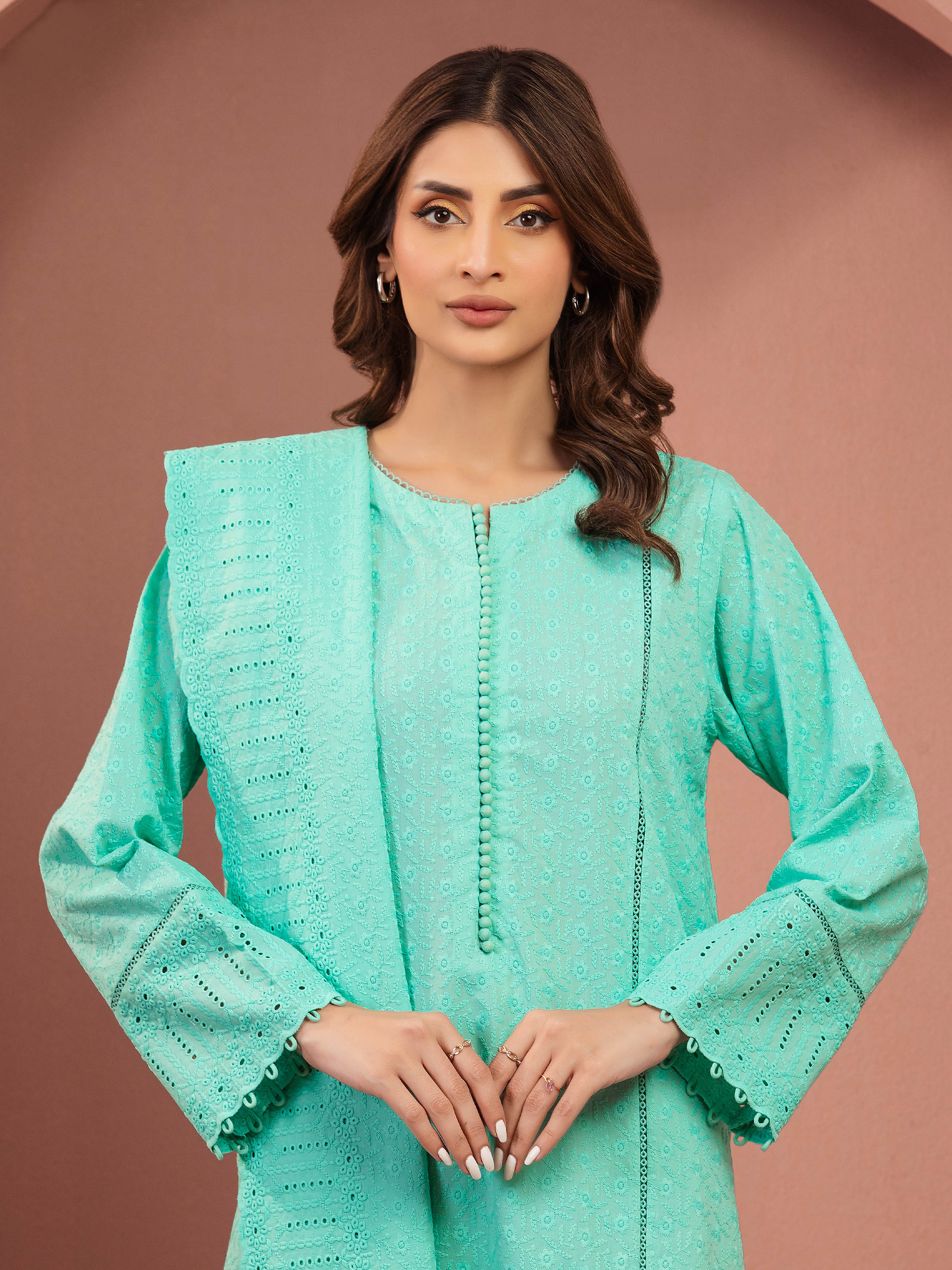 Unstitched Embroidered Cambric Suit - EWU5V2-31833-3P - Image 2