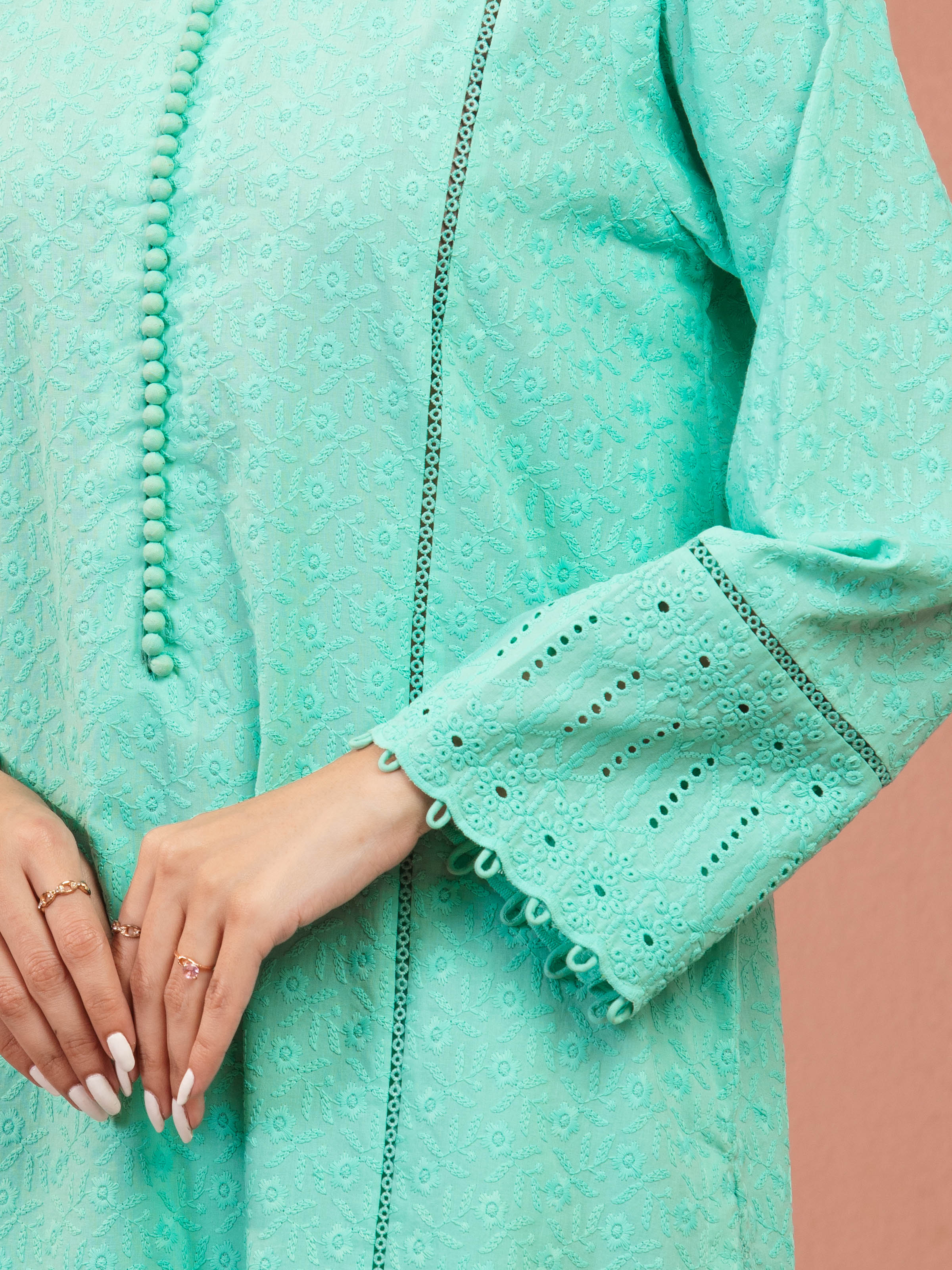 Unstitched Embroidered Cambric Suit - EWU5V2-31833-3P - Image 4