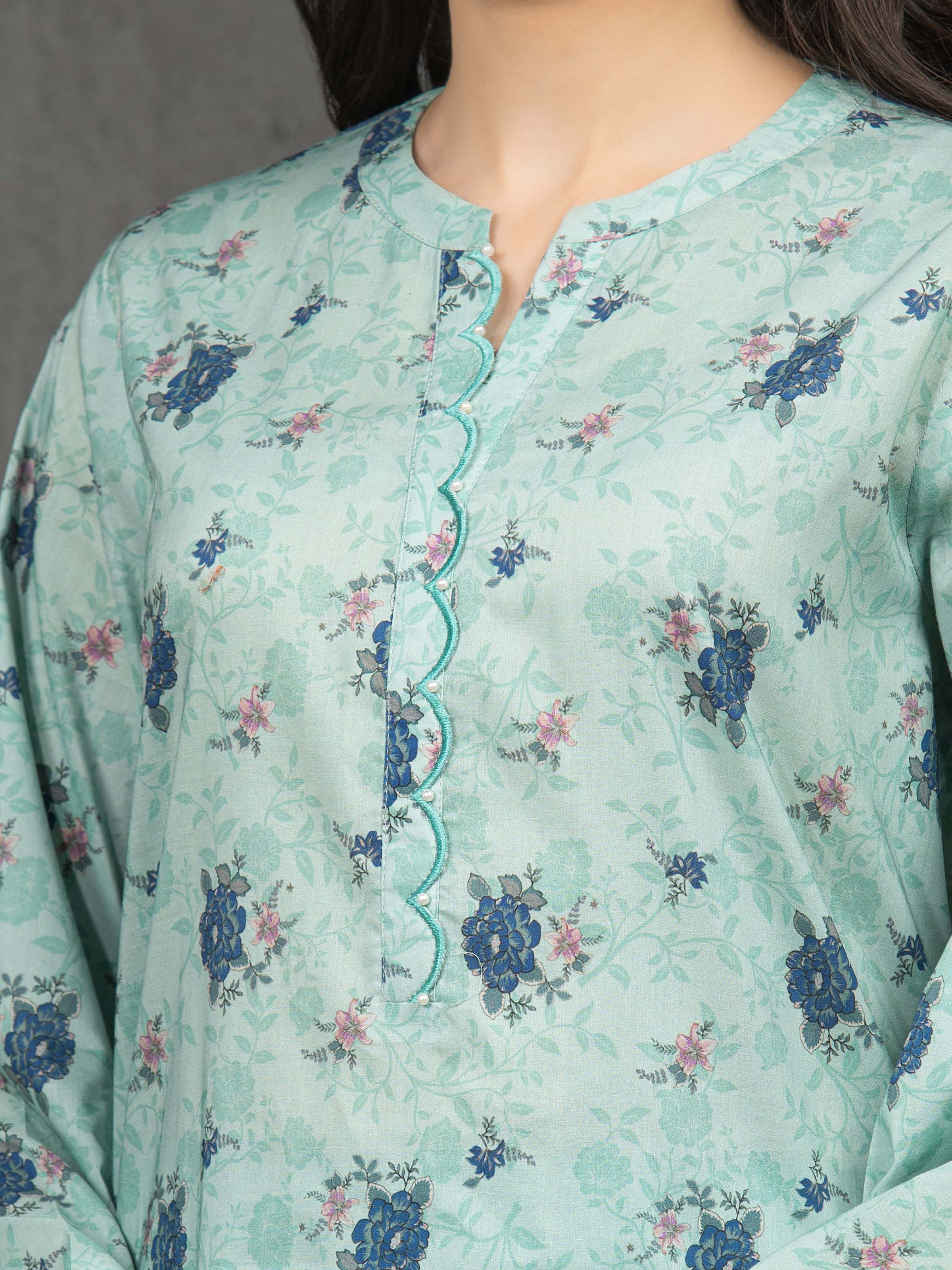 Unstitched Printed Cambric Suit - EWU5A2-35802-3P - Image 3