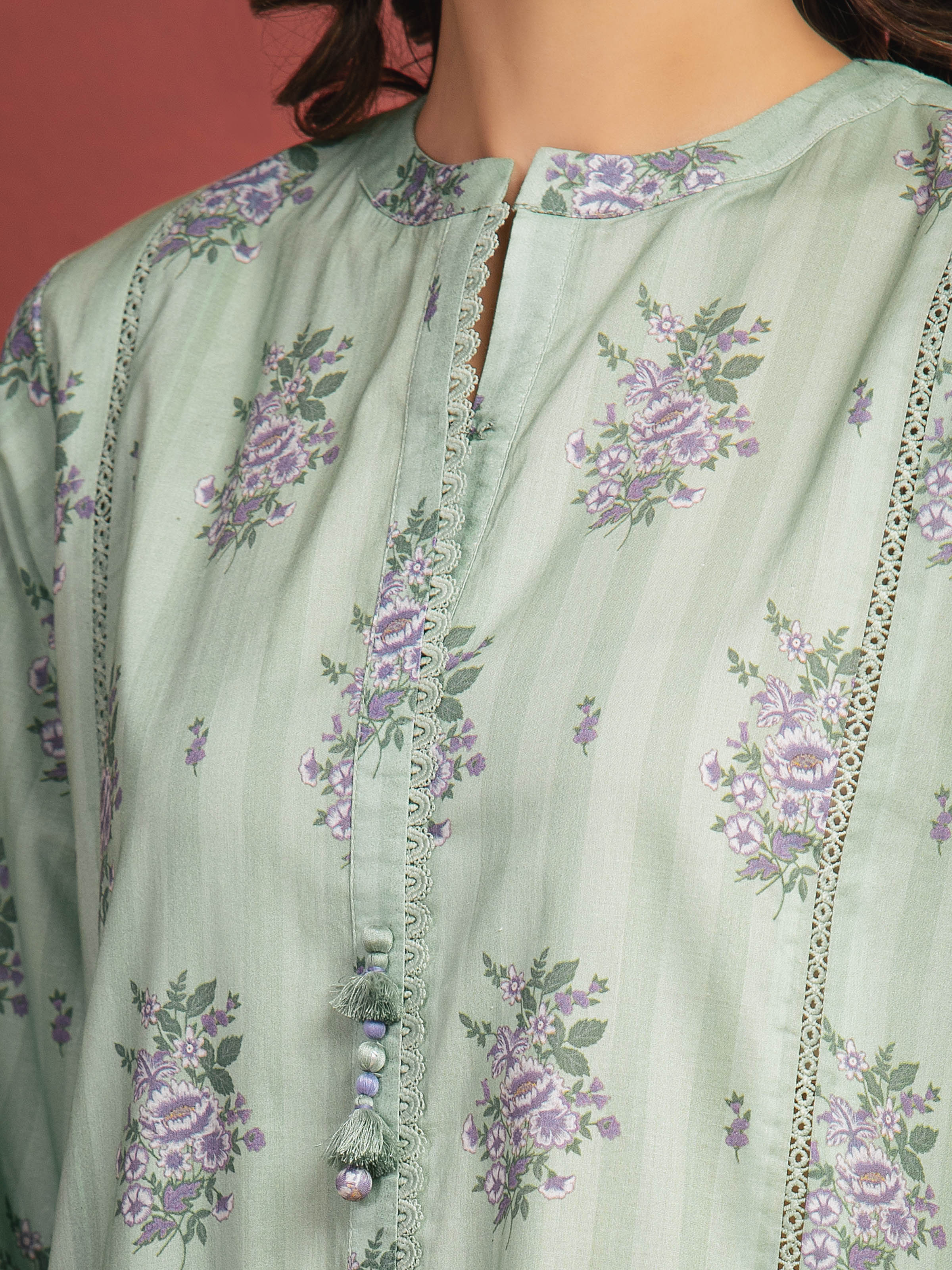 Unstitched Printed Lawn Suit - EWU5A1-35322-3P - Image 3