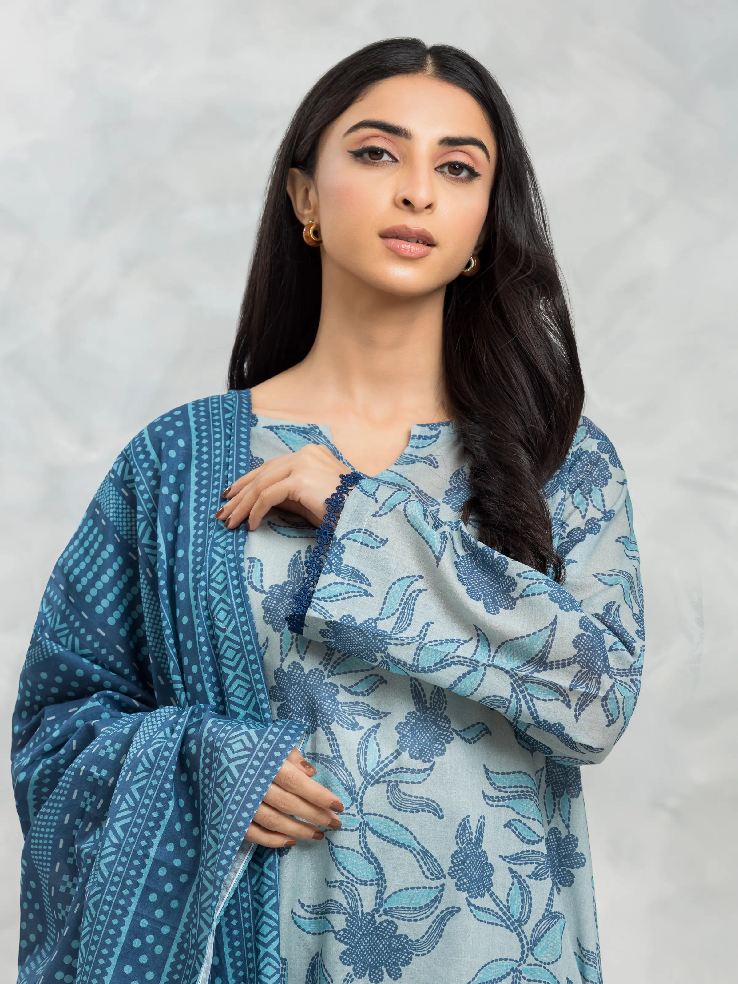 Unstitched Printed Cambric Suit - EWU24A2-29262-3P - Image 4