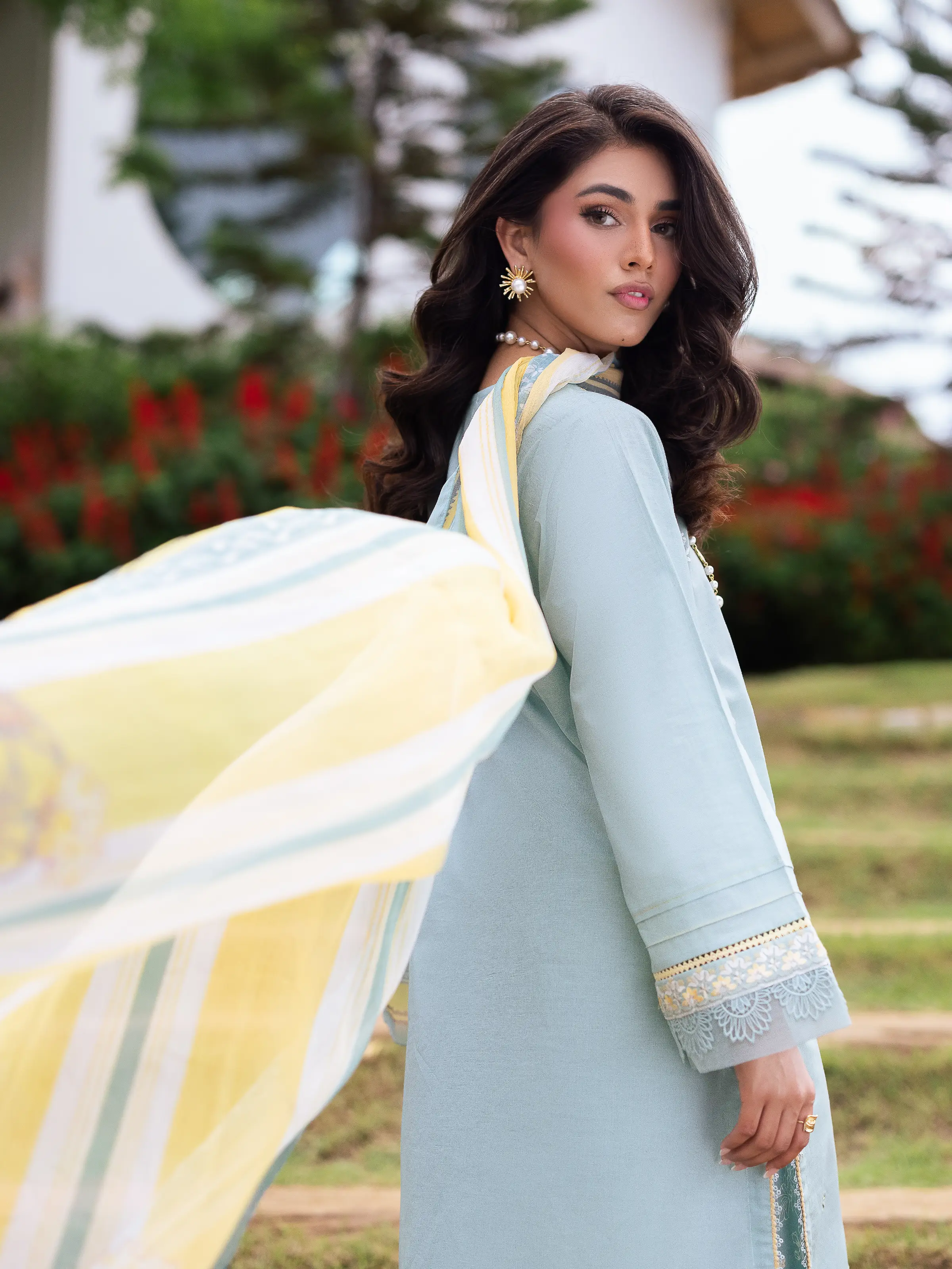 Unstitched Embroidered Cambric Suit - EWU5V2-31034-3P - Image 6