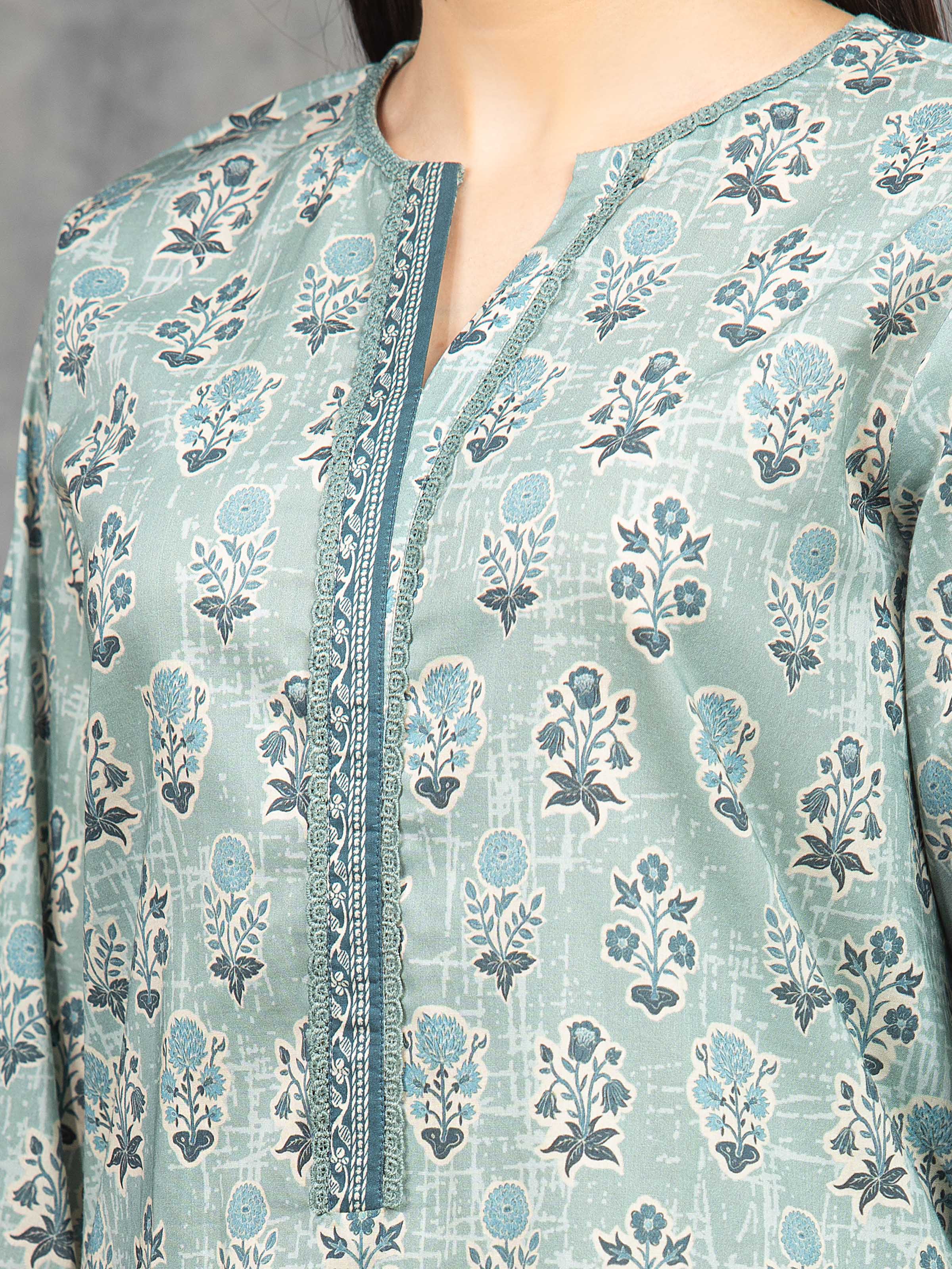 Unstitched Printed Cambric Suit - EWU5A2-35805-3P - Image 3