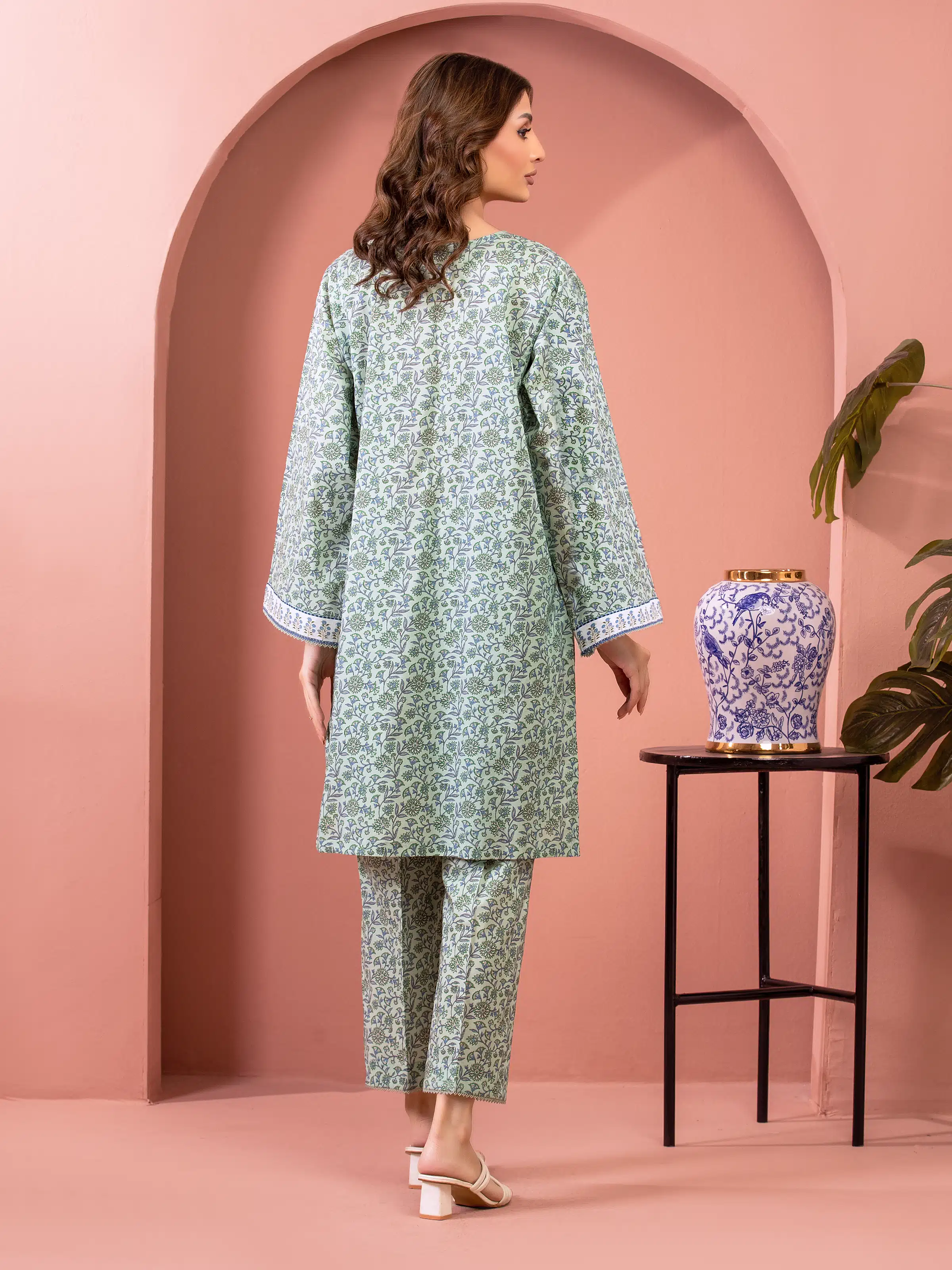 Unstitched Printed Lawn Shirt Trouser - EWU5A1-35432ST - Image 6