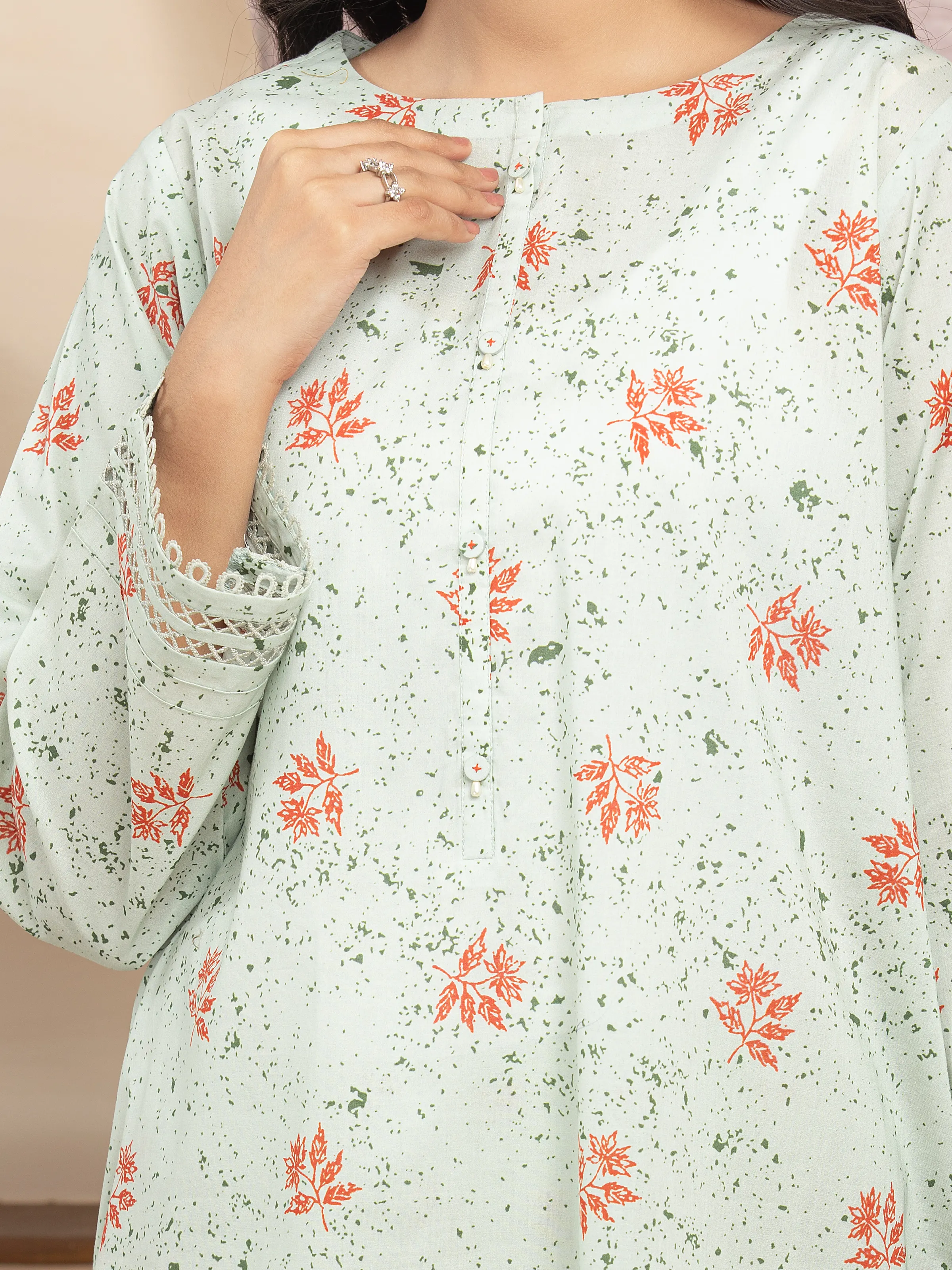 Unstitched Printed Lawn Suit - EWU5A1-35016-3P - Image 3