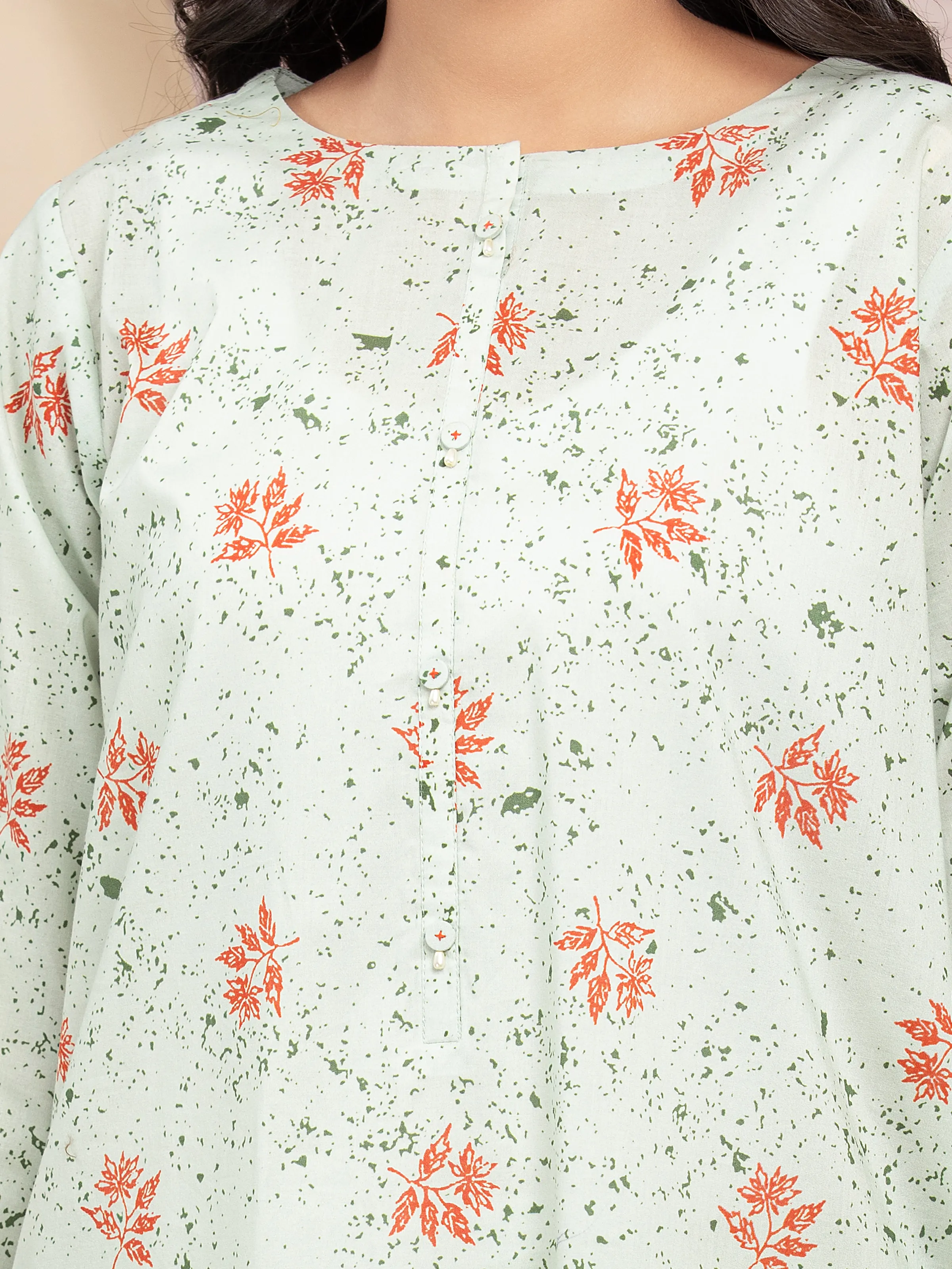 Unstitched Printed Lawn Suit - EWU5A1-35016-3P - Image 4