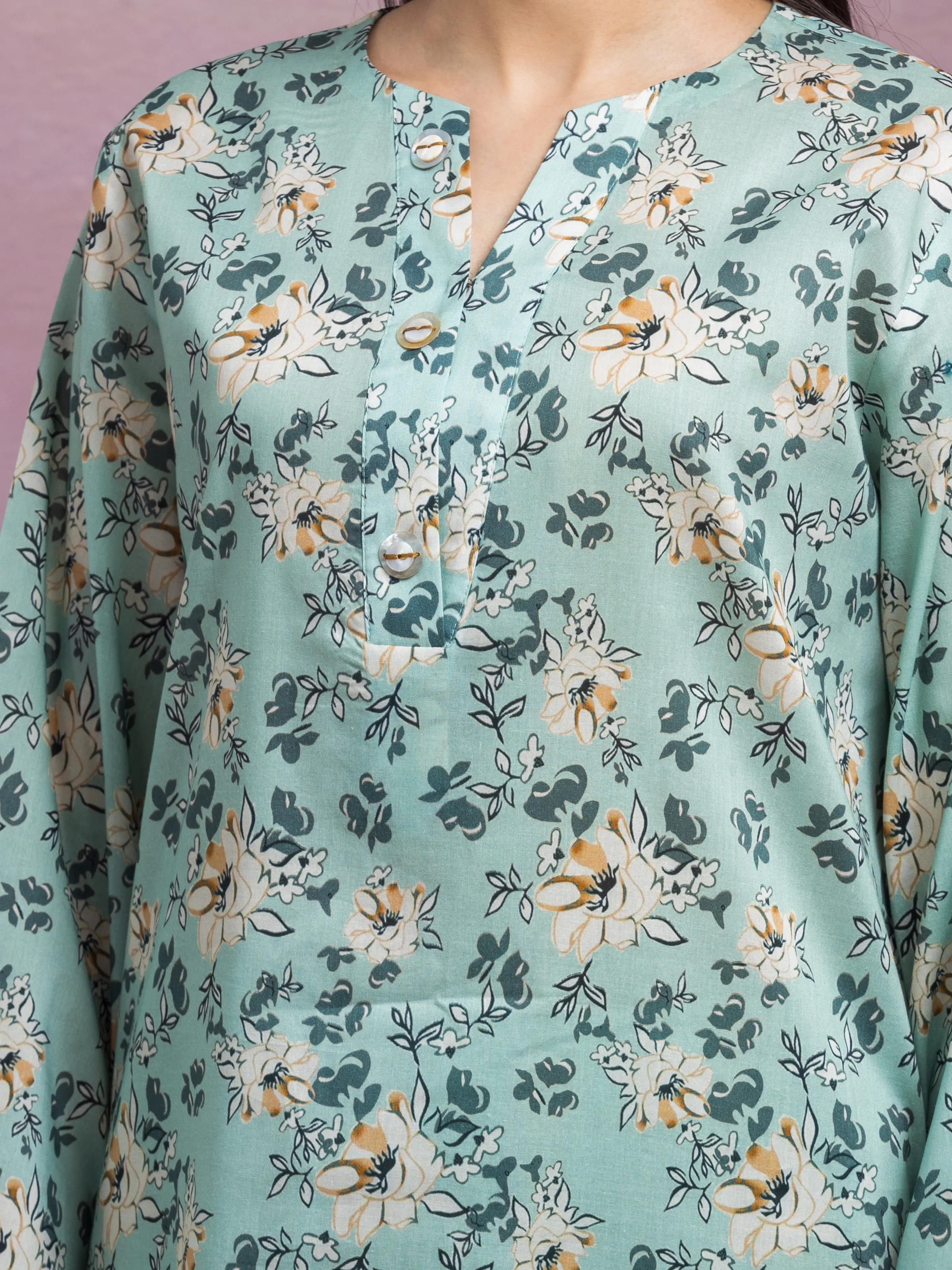 Unstitched Printed Lawn Suit - EWU5A1-35071-3P - Image 3