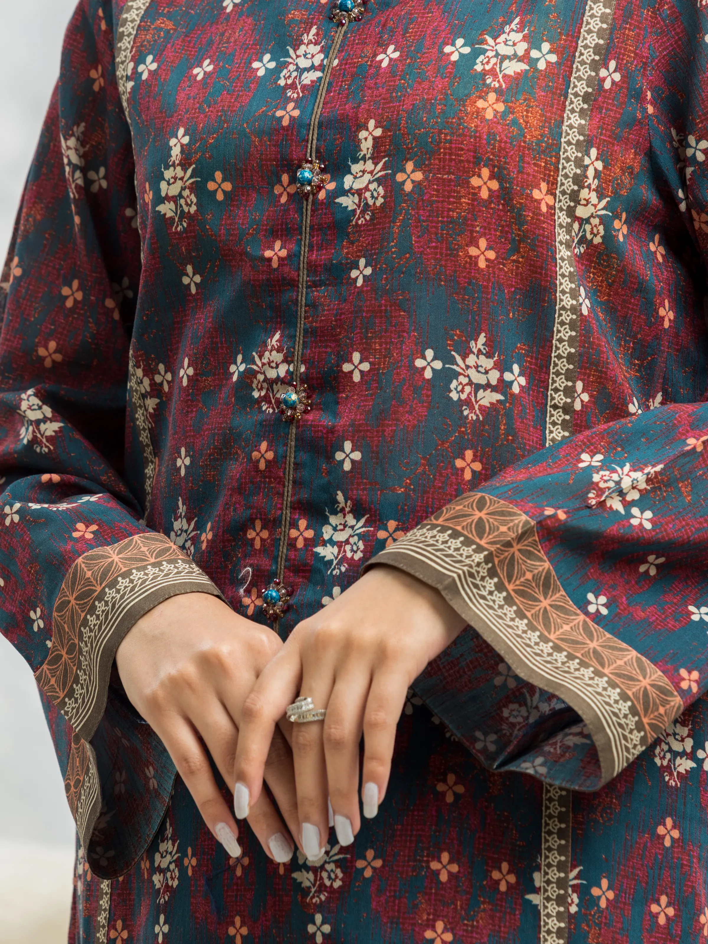 Unstitched Printed Khaddar Suit - EWU24A3-28210-3P - Image 4