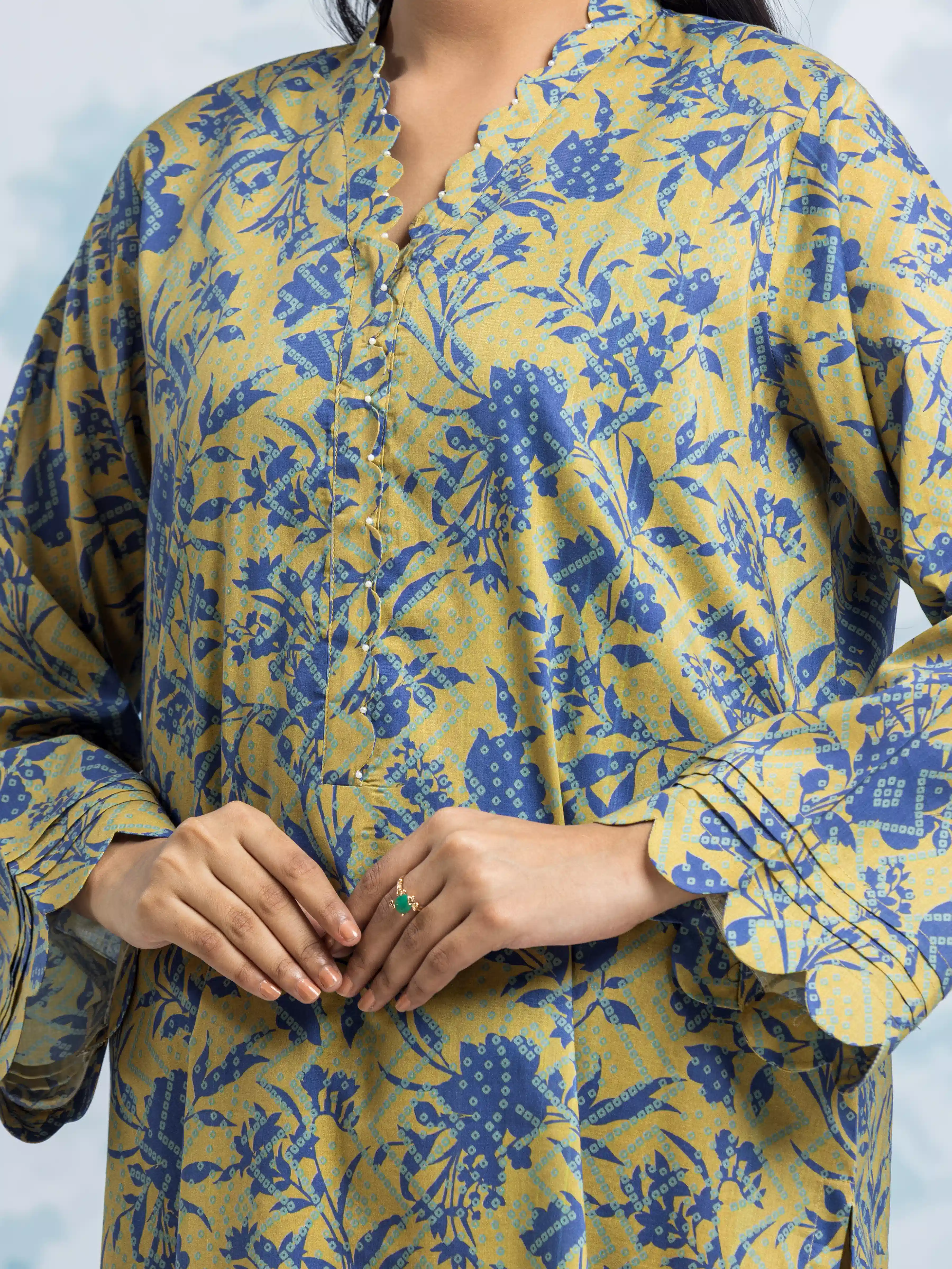 Unstitched Printed Khaddar Suit - EWU24A3-29322-3P - Image 3