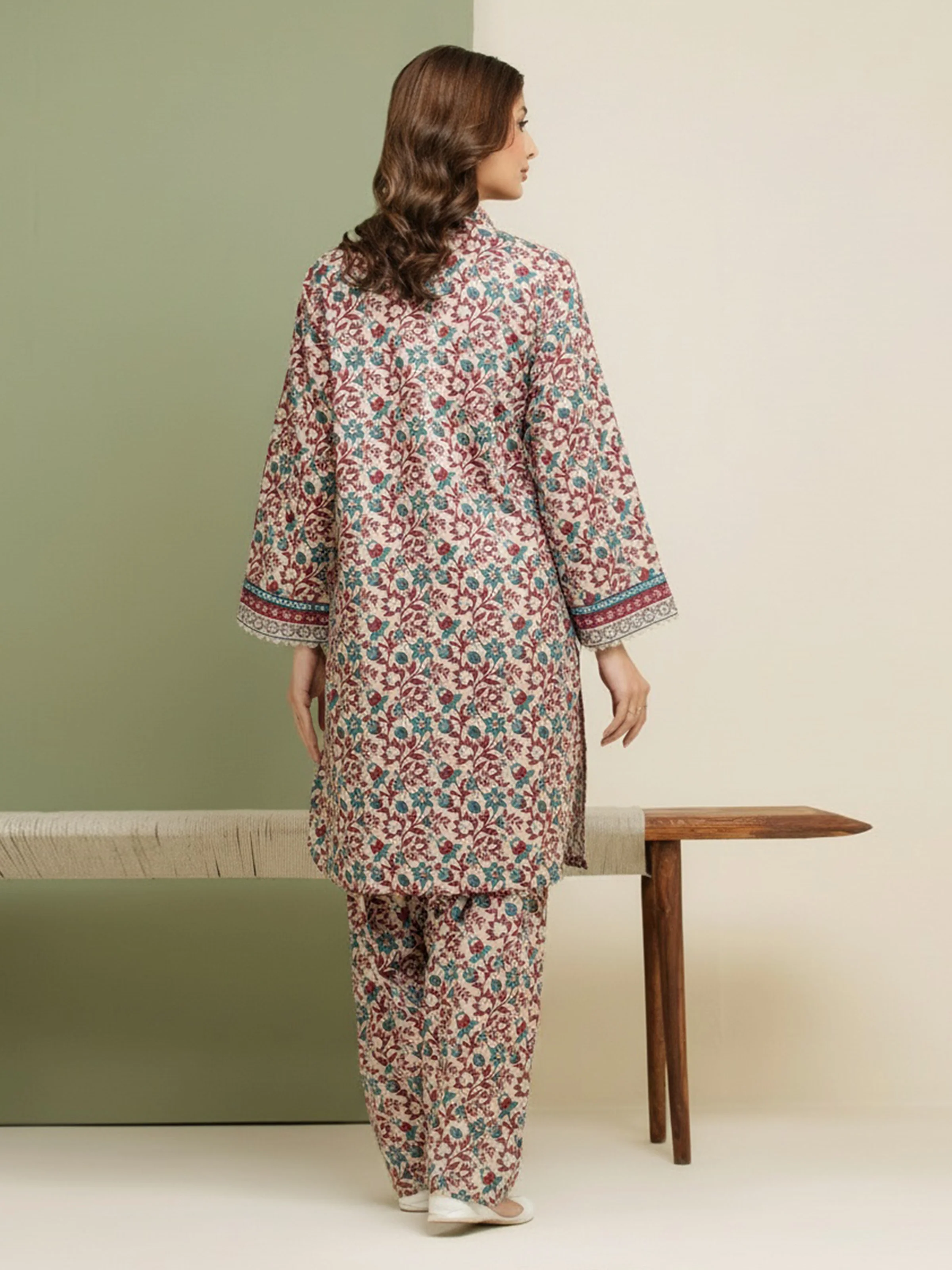 Unstitched Printed Lawn Shirt Trouser - EWU5A1-35175ST - Image 4