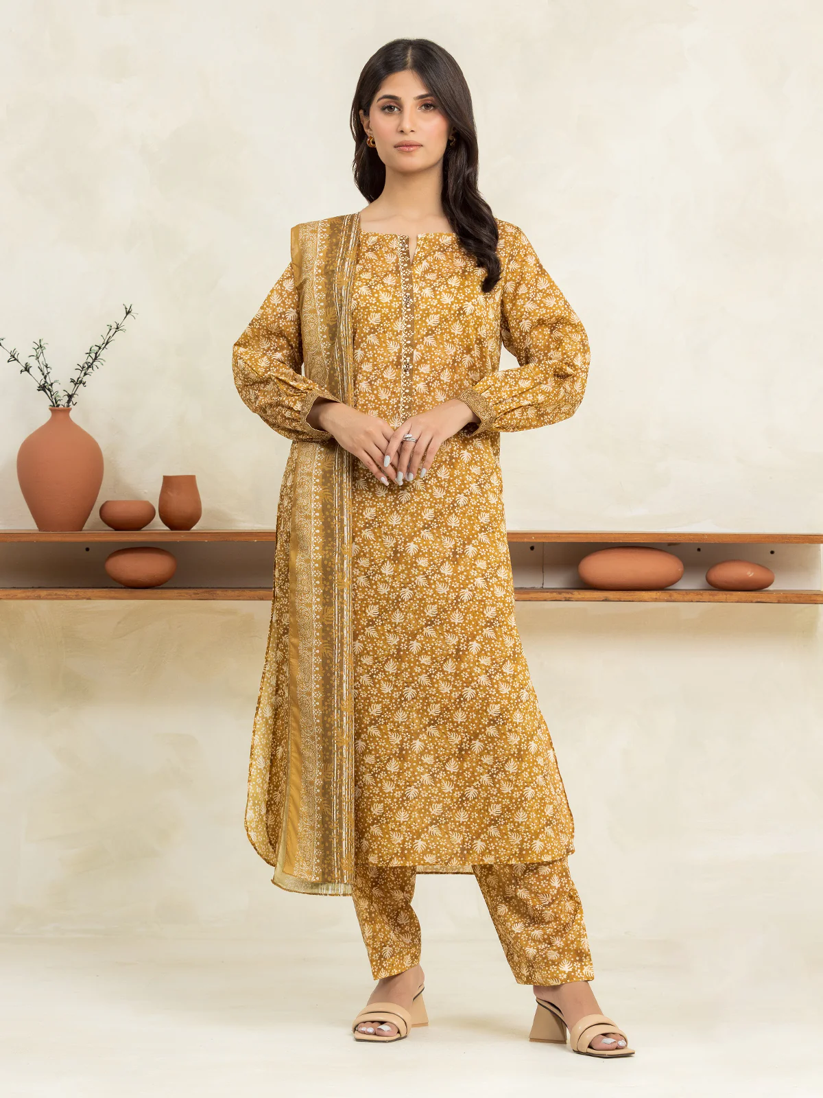 Unstitched Printed Lawn Shirt Dupatta - EWU24A1-28521SD