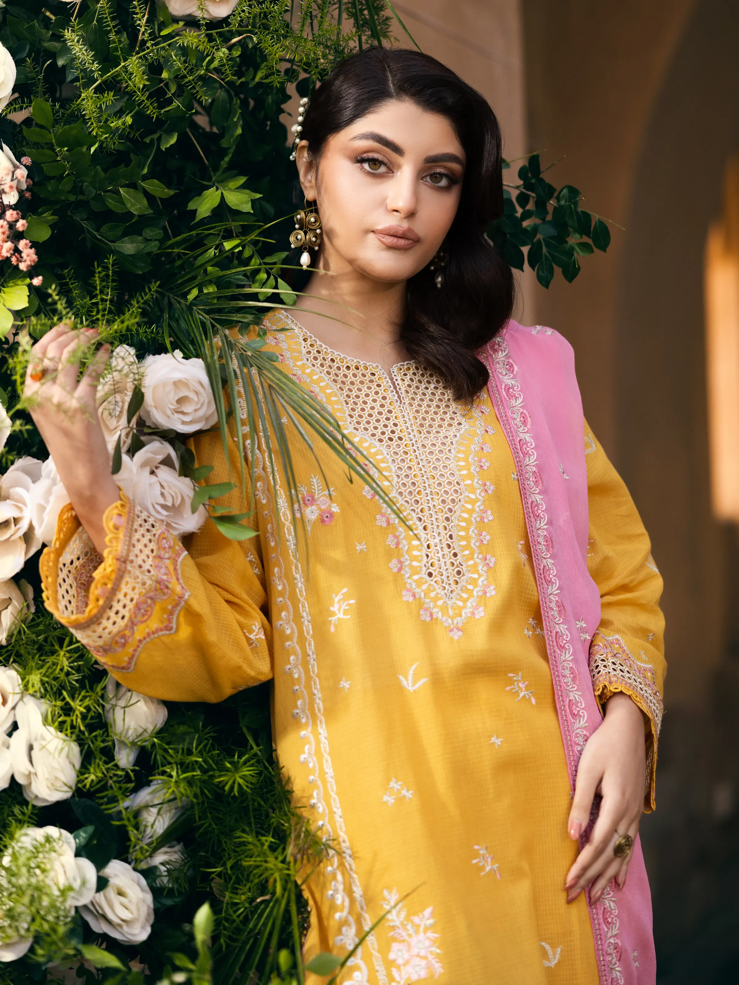 Unstitched Embroidered Lawn Suit - EWU5V1-31232-3P - Image 2