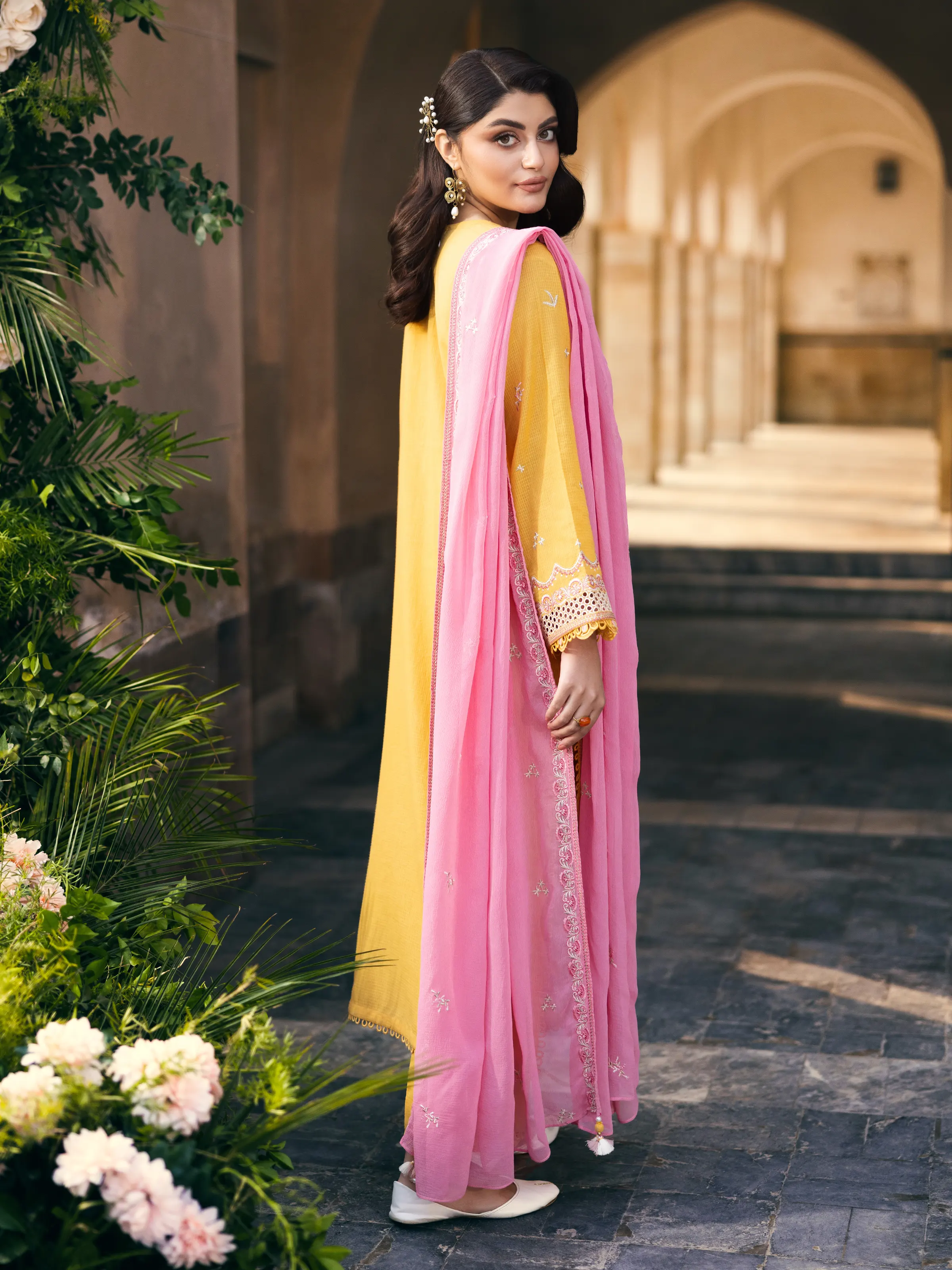 Unstitched Embroidered Lawn Suit - EWU5V1-31232-3P - Image 6