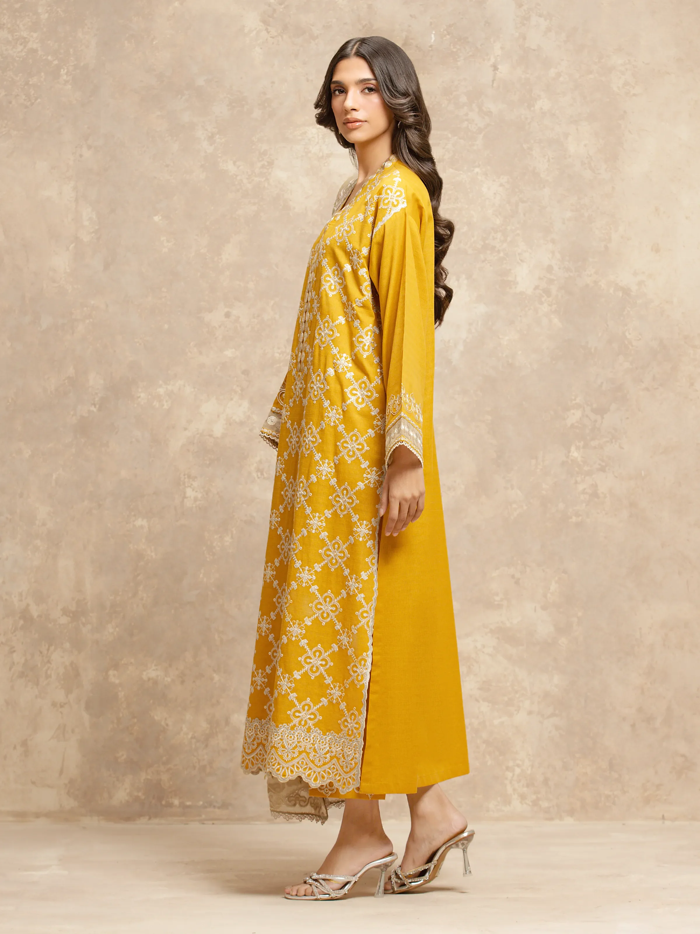 Unstitched Embroidered Lawn Suit - EWU5V1-31707-3P - Image 5
