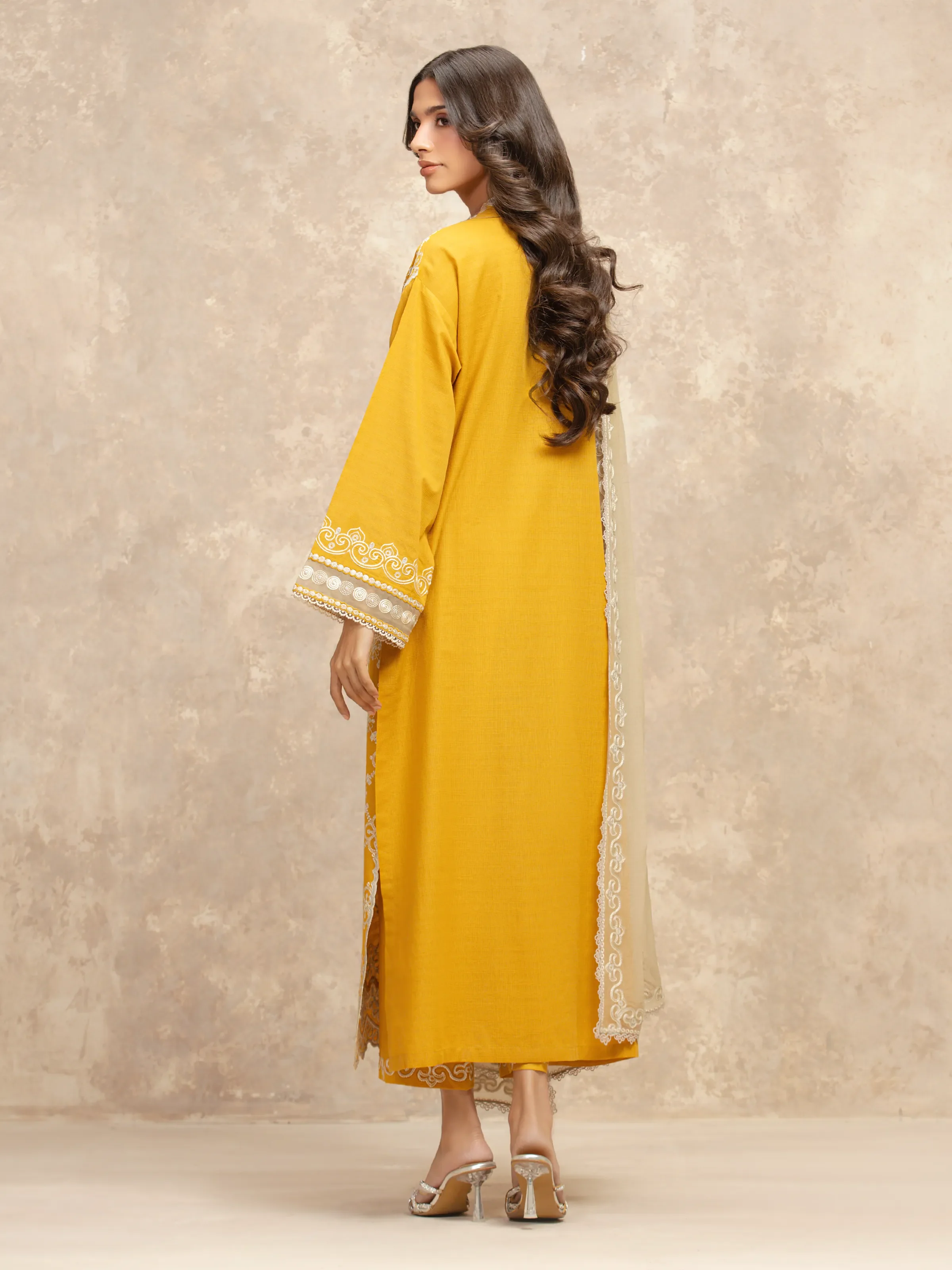 Unstitched Embroidered Lawn Suit - EWU5V1-31707-3P - Image 6