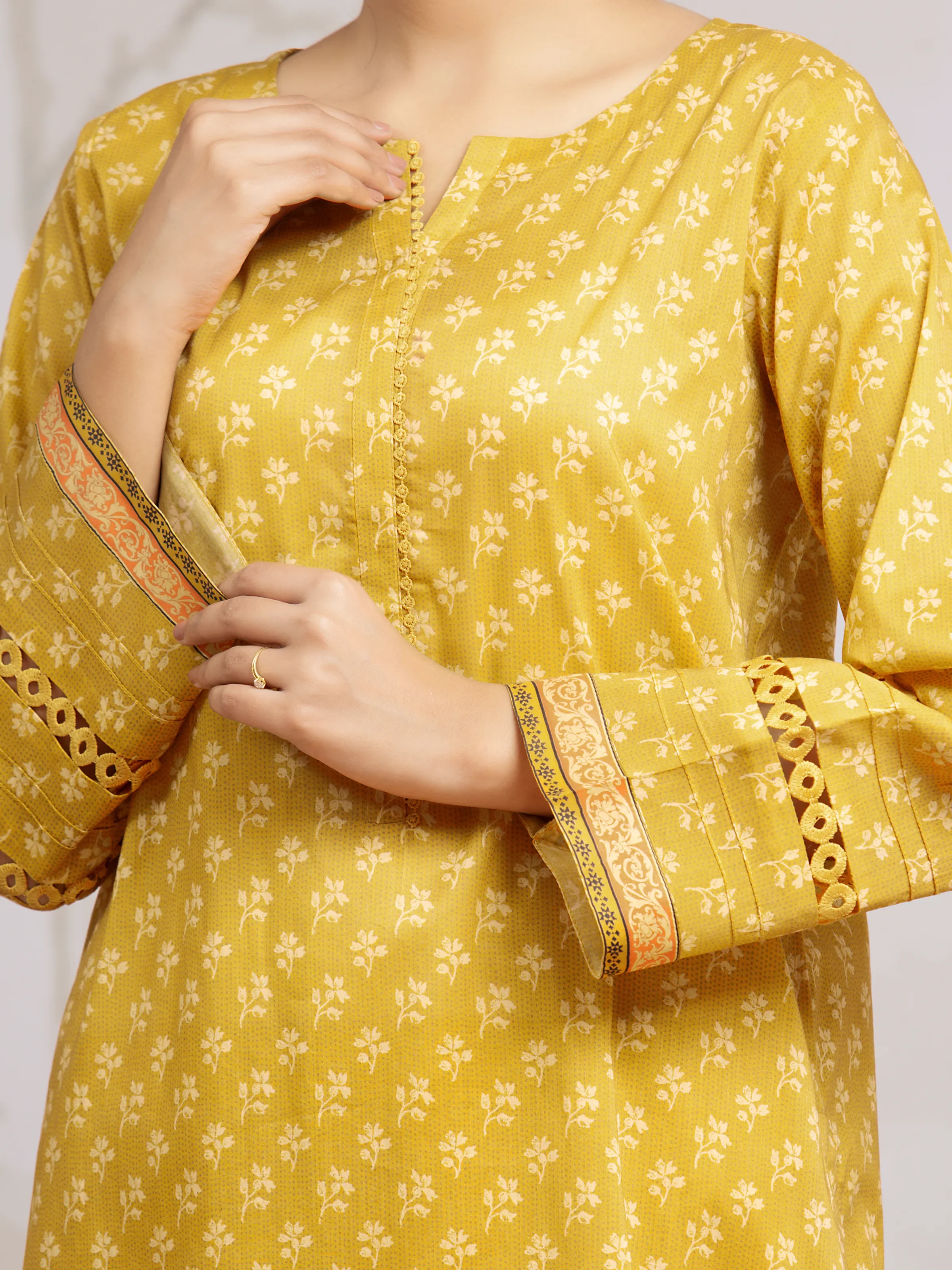 Unstitched Printed Khaddar Shirt Trouser - EWU24A3-29586ST - Image 2
