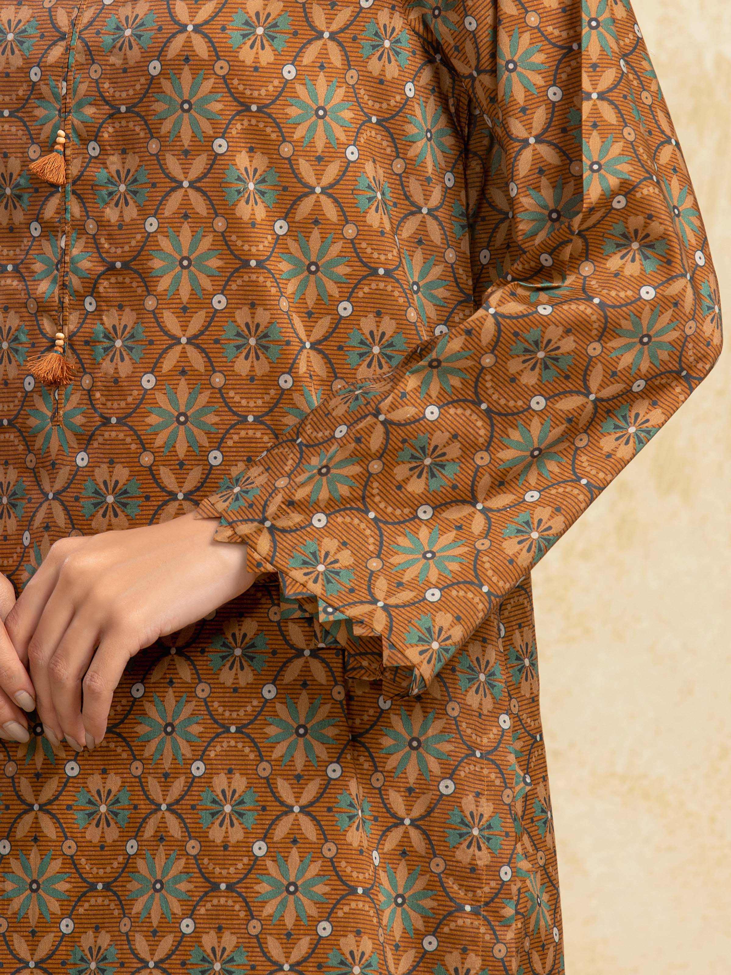 Unstitched Printed Khaddar Suit - EWU5A3-35988-3P - Image 4