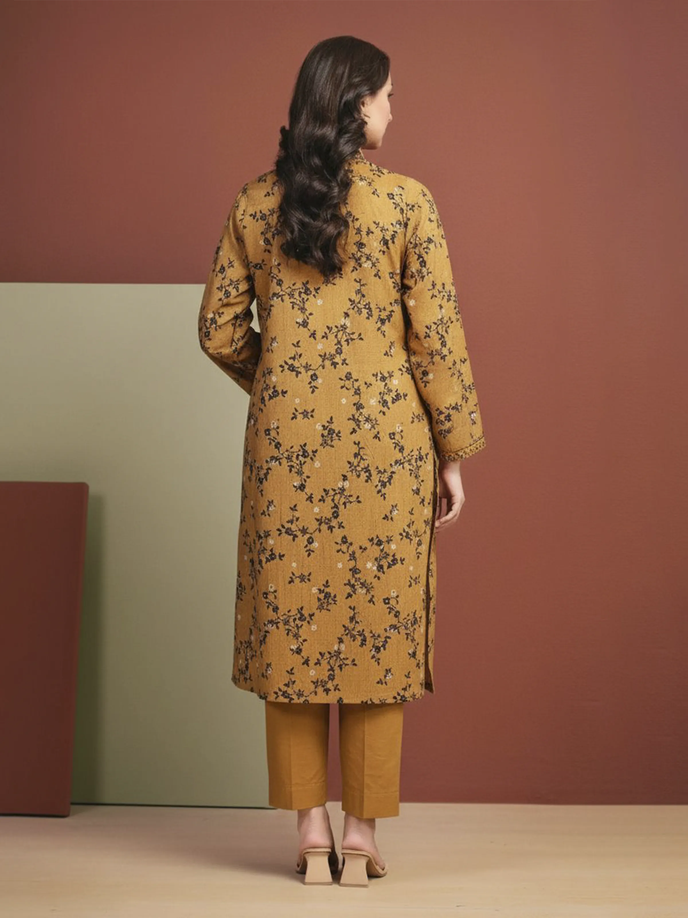 Unstitched Printed Lawn Shirt - EWU5A1-35330S - Image 5