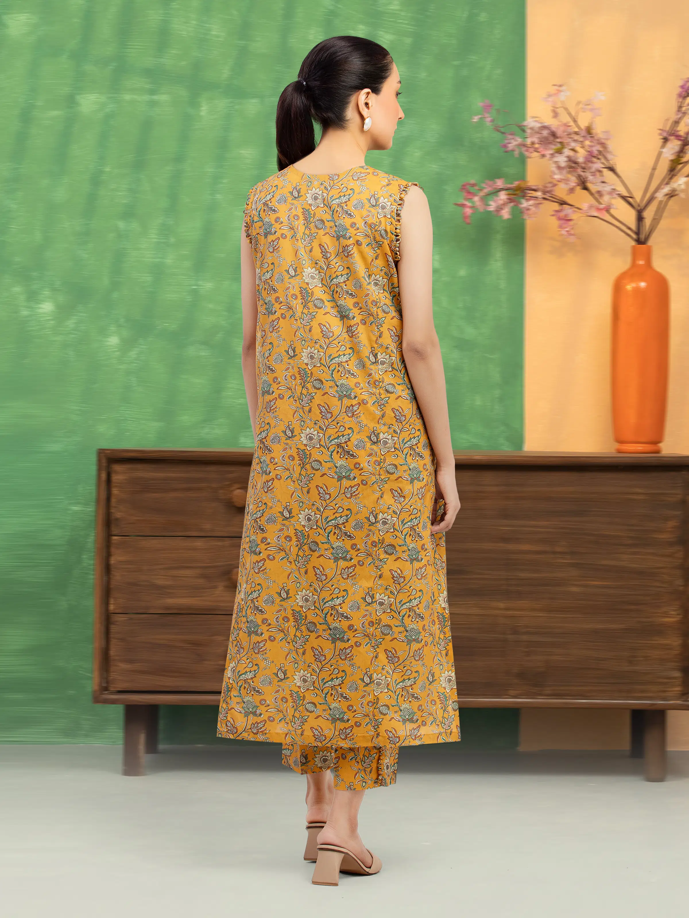 Unstitched Printed Lawn Shirt Trouser - EWU5A1-35407ST - Image 3