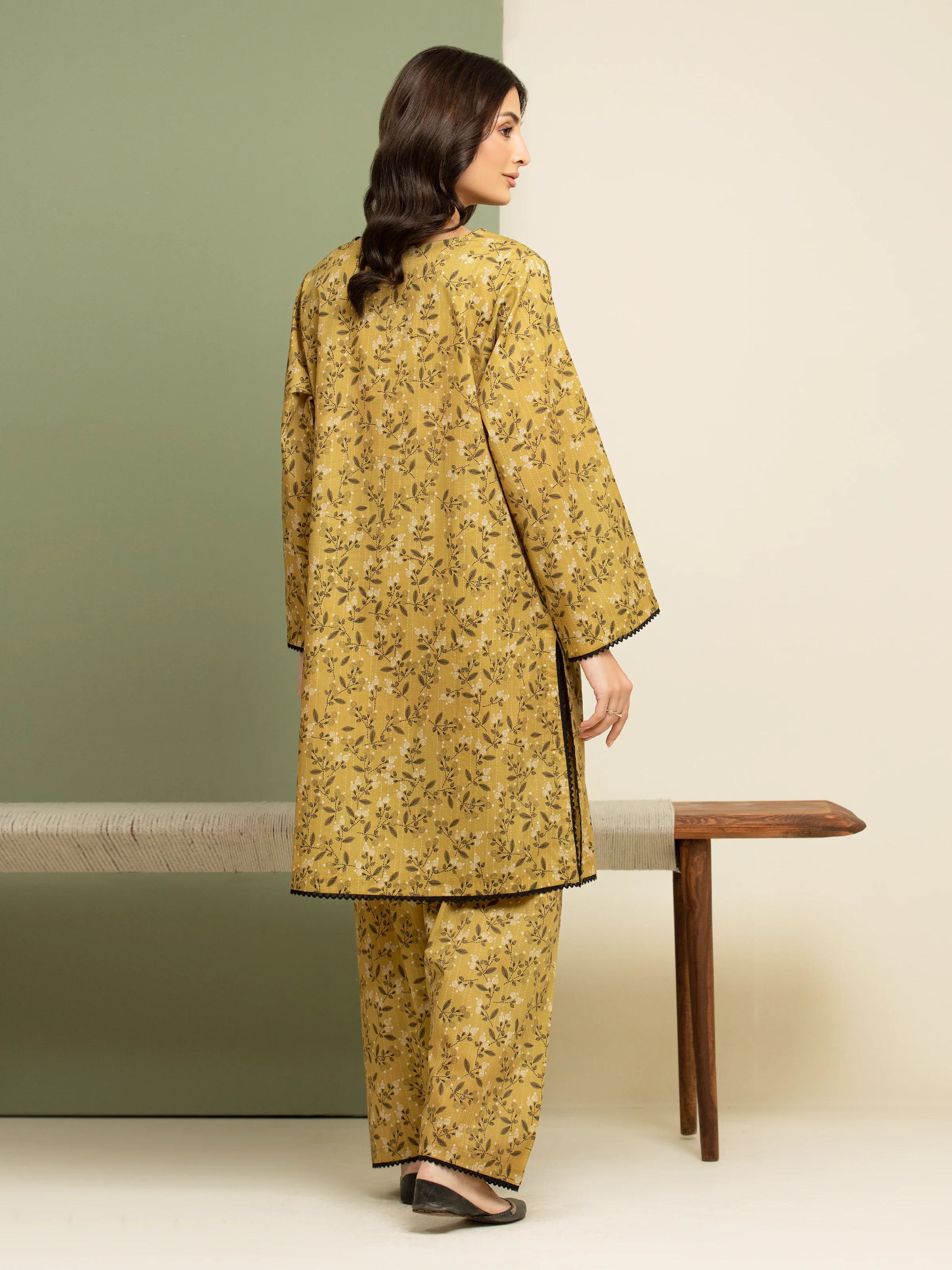 Unstitched Printed Lawn Shirt Trouser - EWU5A1-35600ST - Image 2