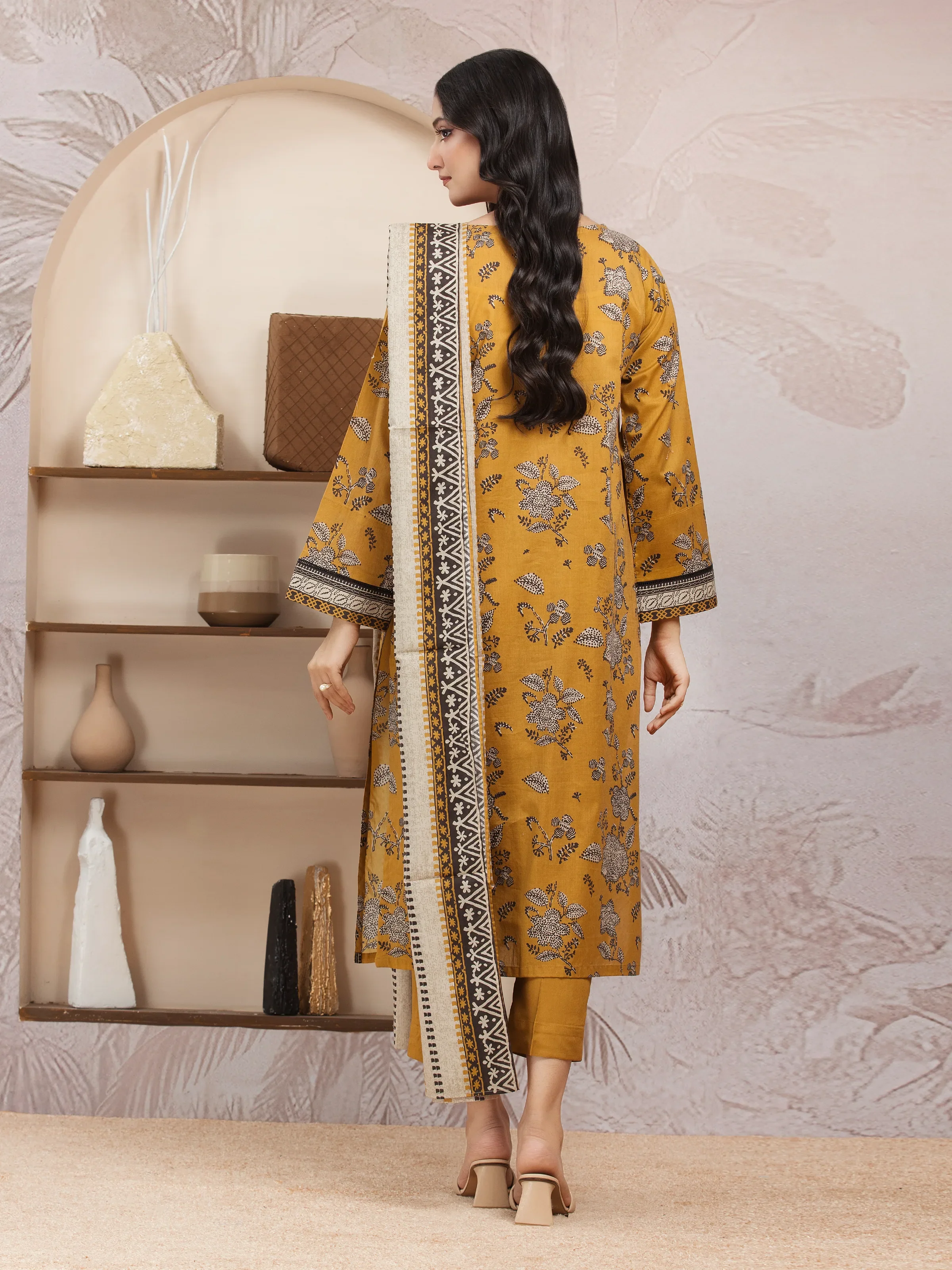 Unstitched Printed Lawn Suit - EWU5A1-35200-3P - Image 2
