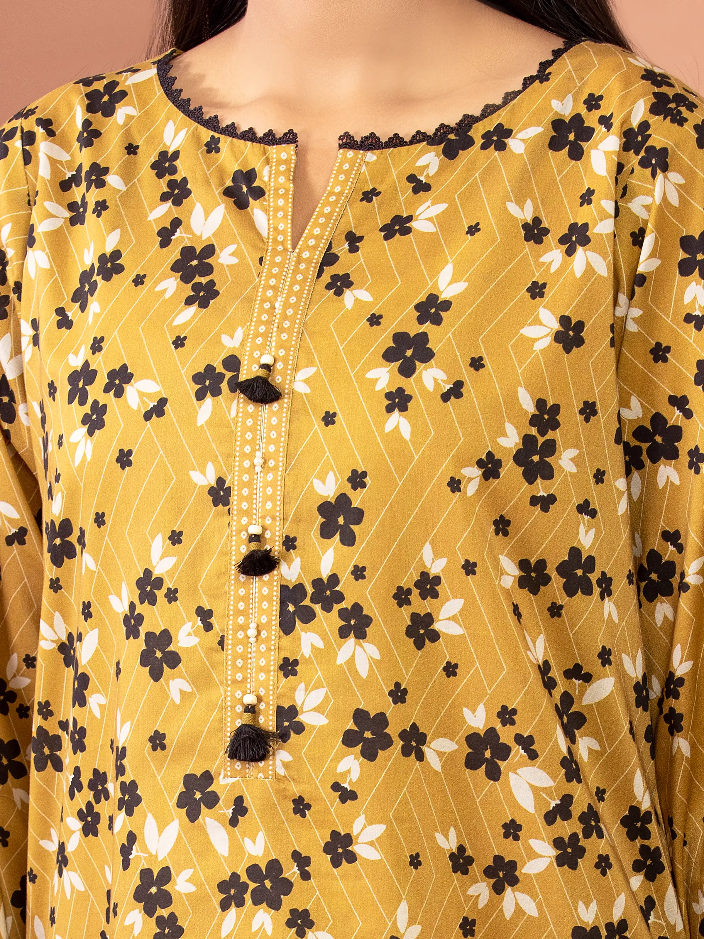 Unstitched Printed Lawn Suit - EWU5A1-35673-3P - Image 2