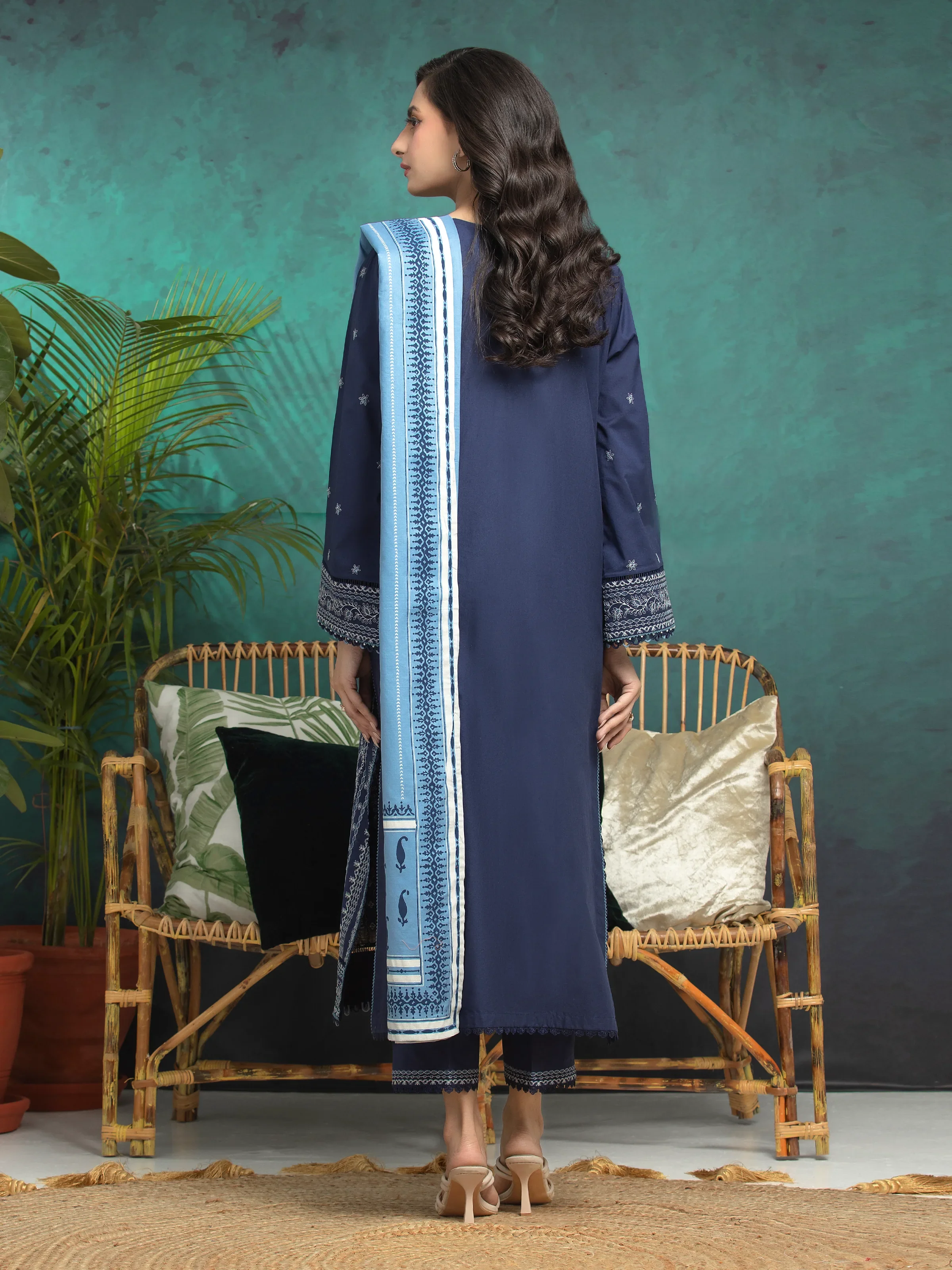 Unstitched Embroidered Cambric Suit - EWU24V2-31011-3P - Image 2
