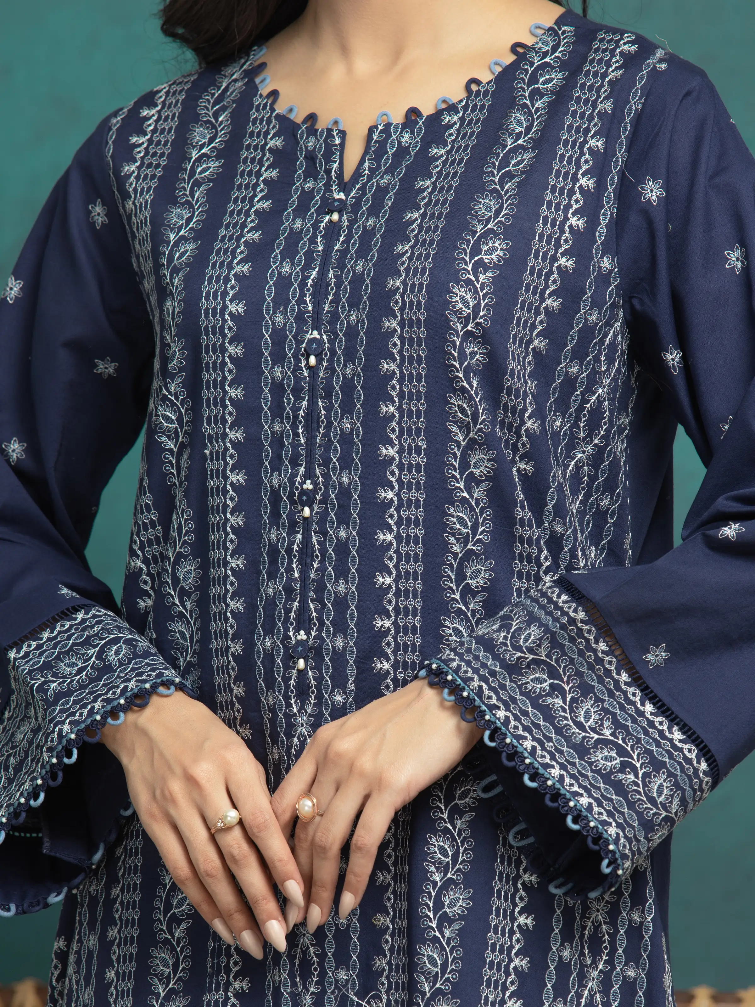 Unstitched Embroidered Cambric Suit - EWU24V2-31011-3P - Image 4