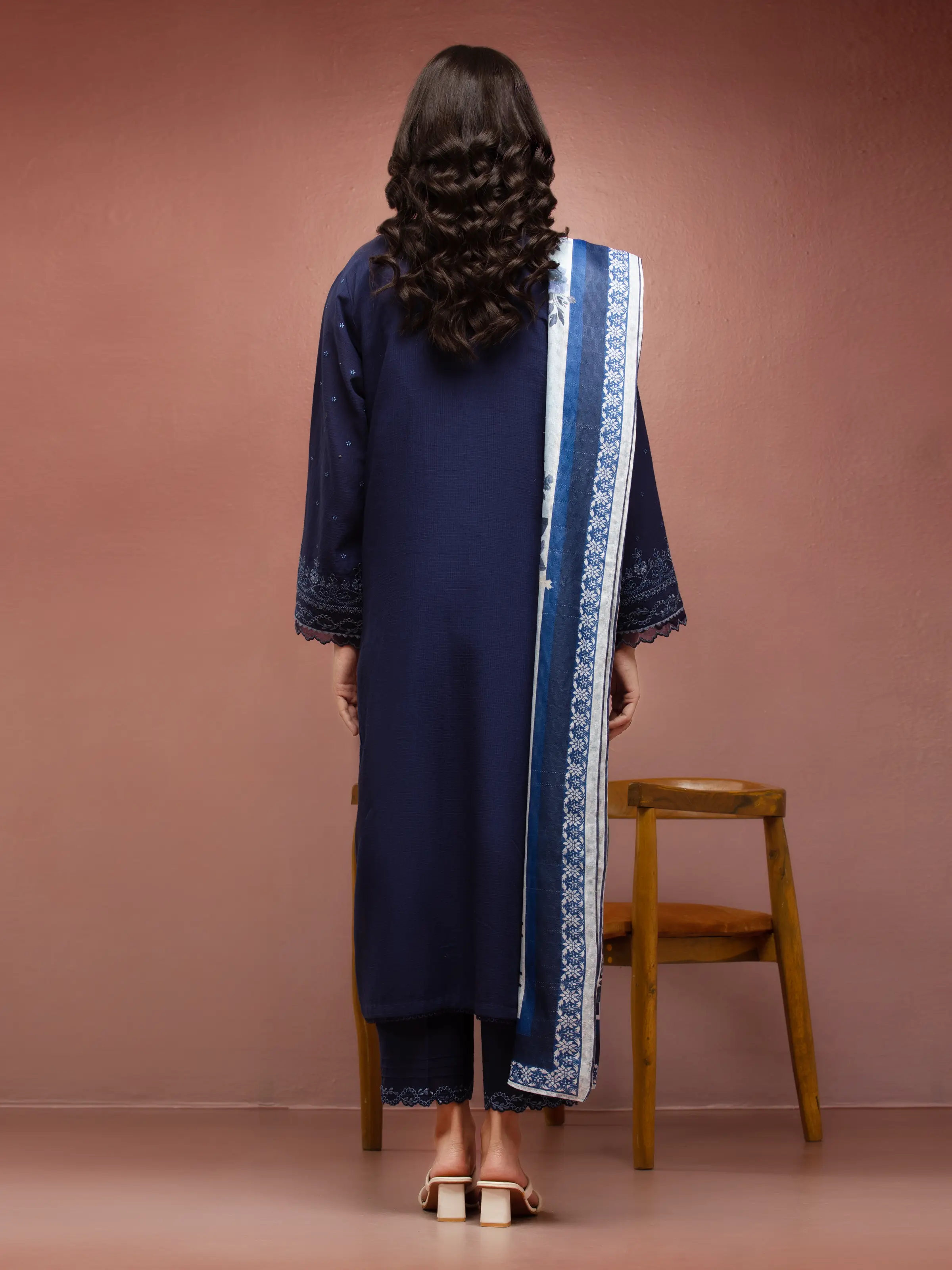 Unstitched Embroidered Lawn Suit - EWU5V1-31222-3P - Image 2