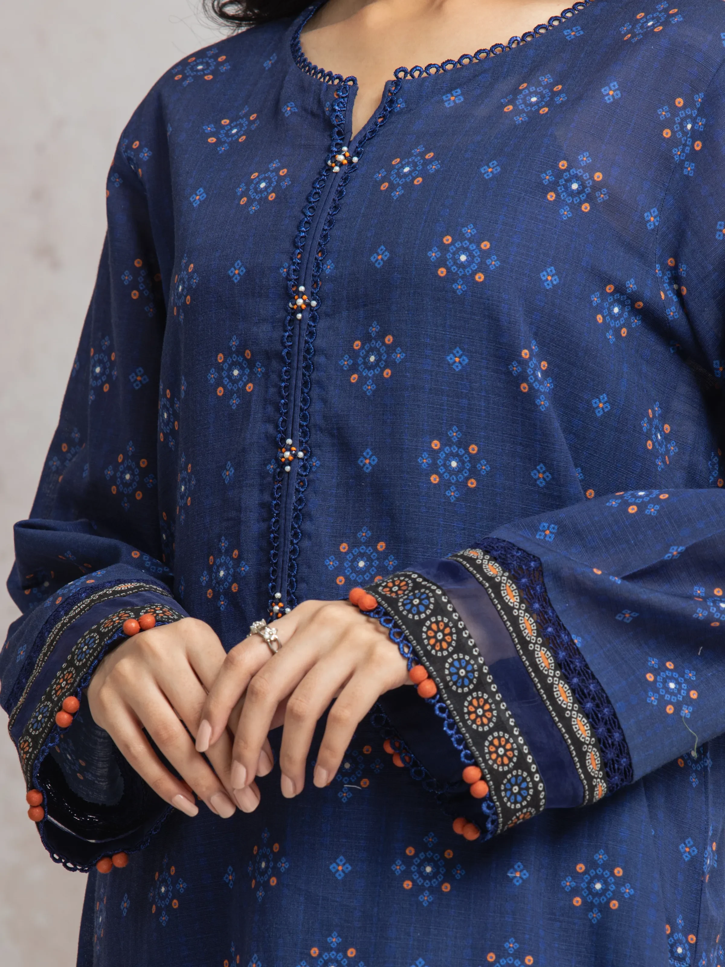 Unstitched Printed Cambric Shirt Trouser - EWU24M2-024ST - Image 2