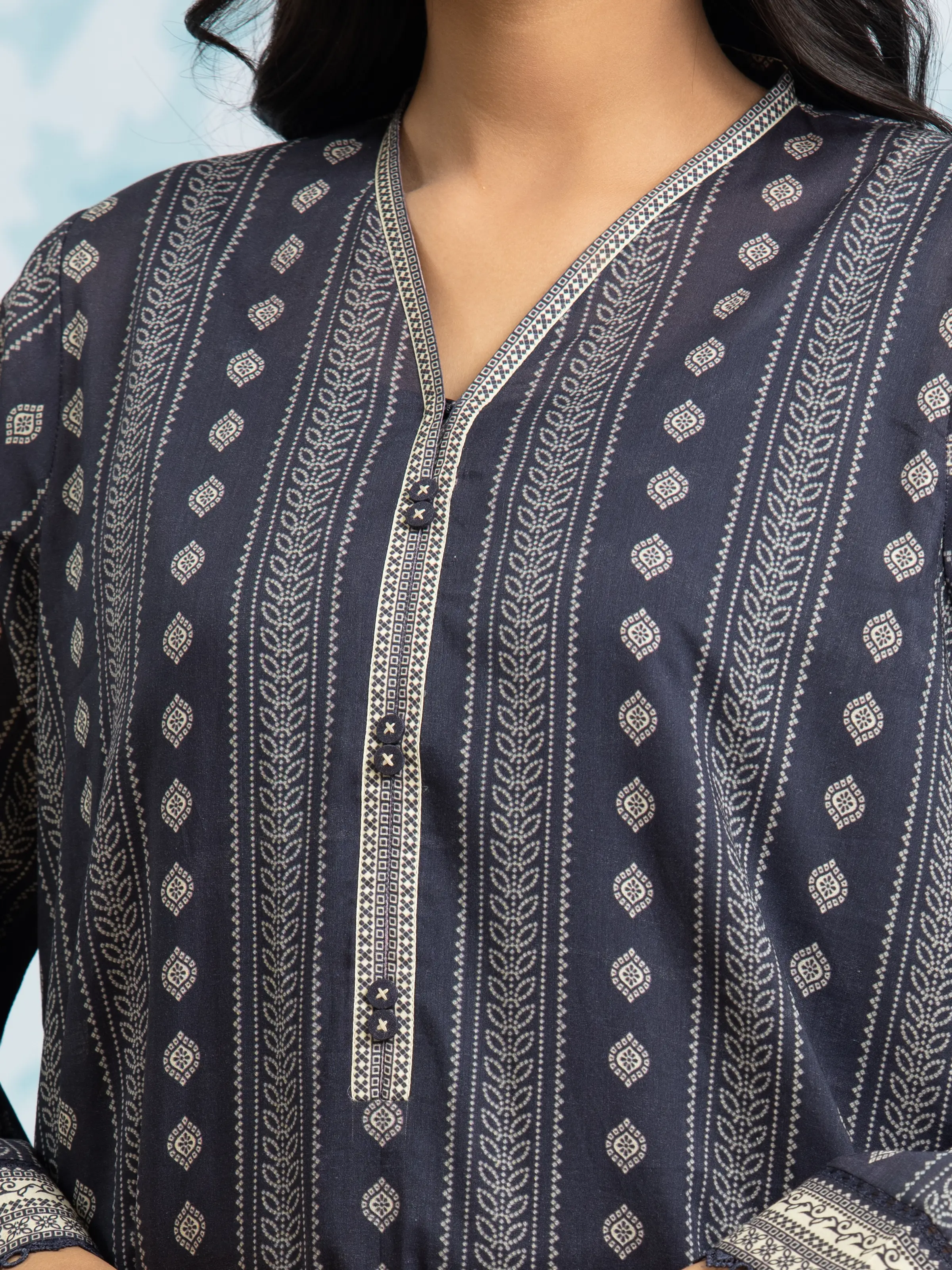 Unstitched Printed Khaddar Shirt - EWU24A3-29716S - Image 2