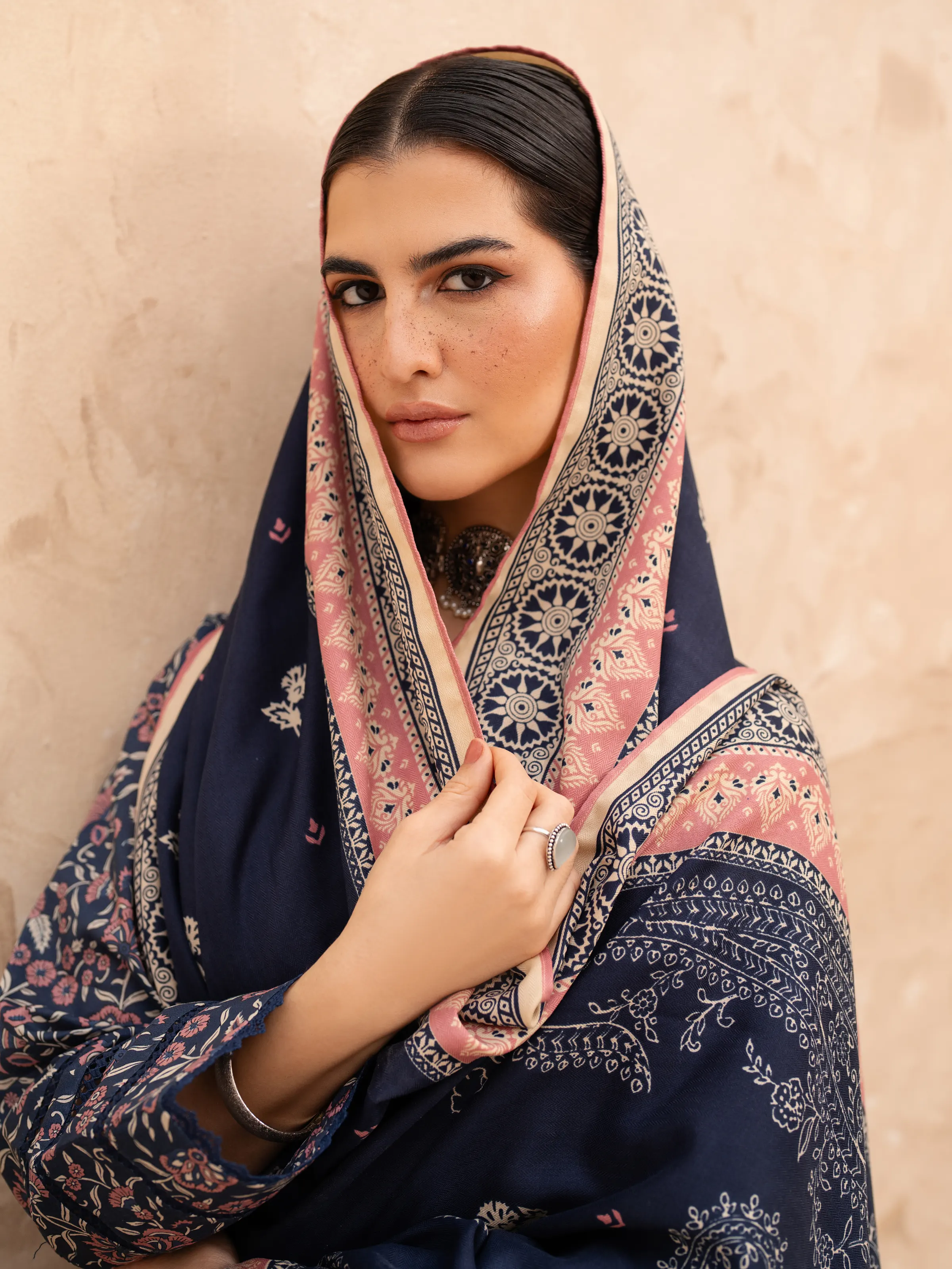 Unstitched Printed Khaddar Suit - EWU24M3-080 - Image 7