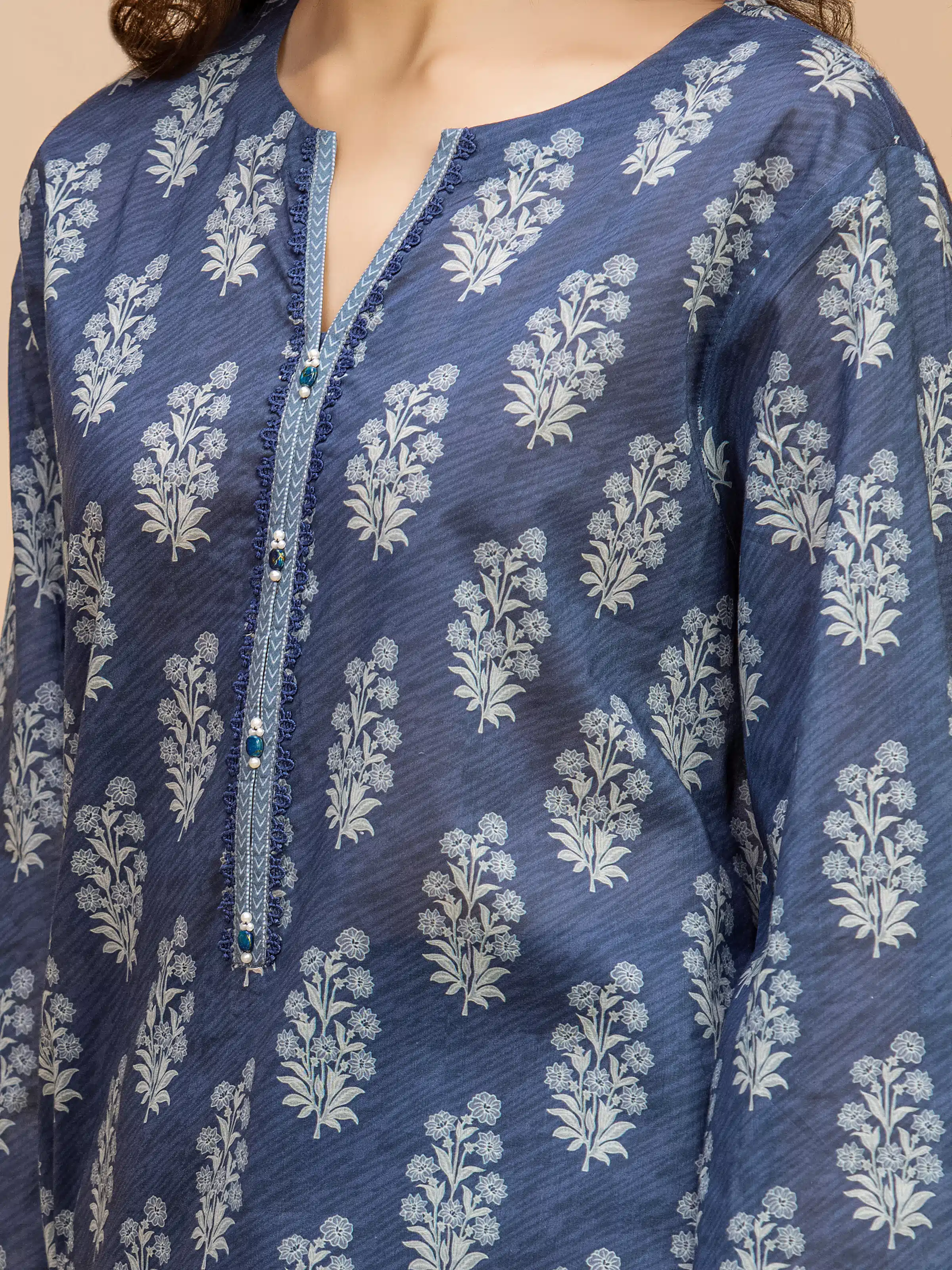 Unstitched Printed Khaddar Suit - EWU5M3-025-3P - Image 2