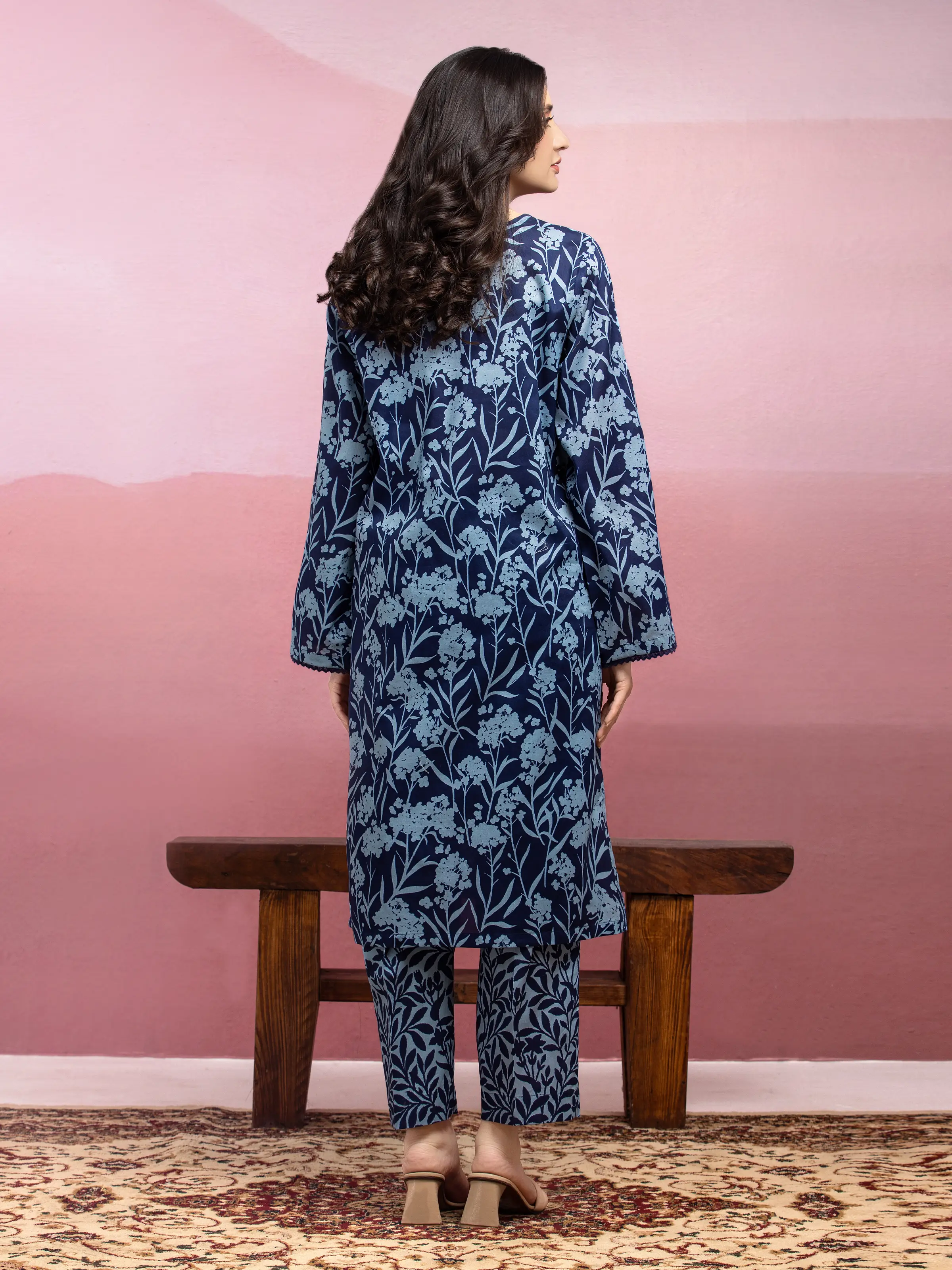 Unstitched Printed Lawn Shirt Trouser - EWU5A1-35423ST - Image 2