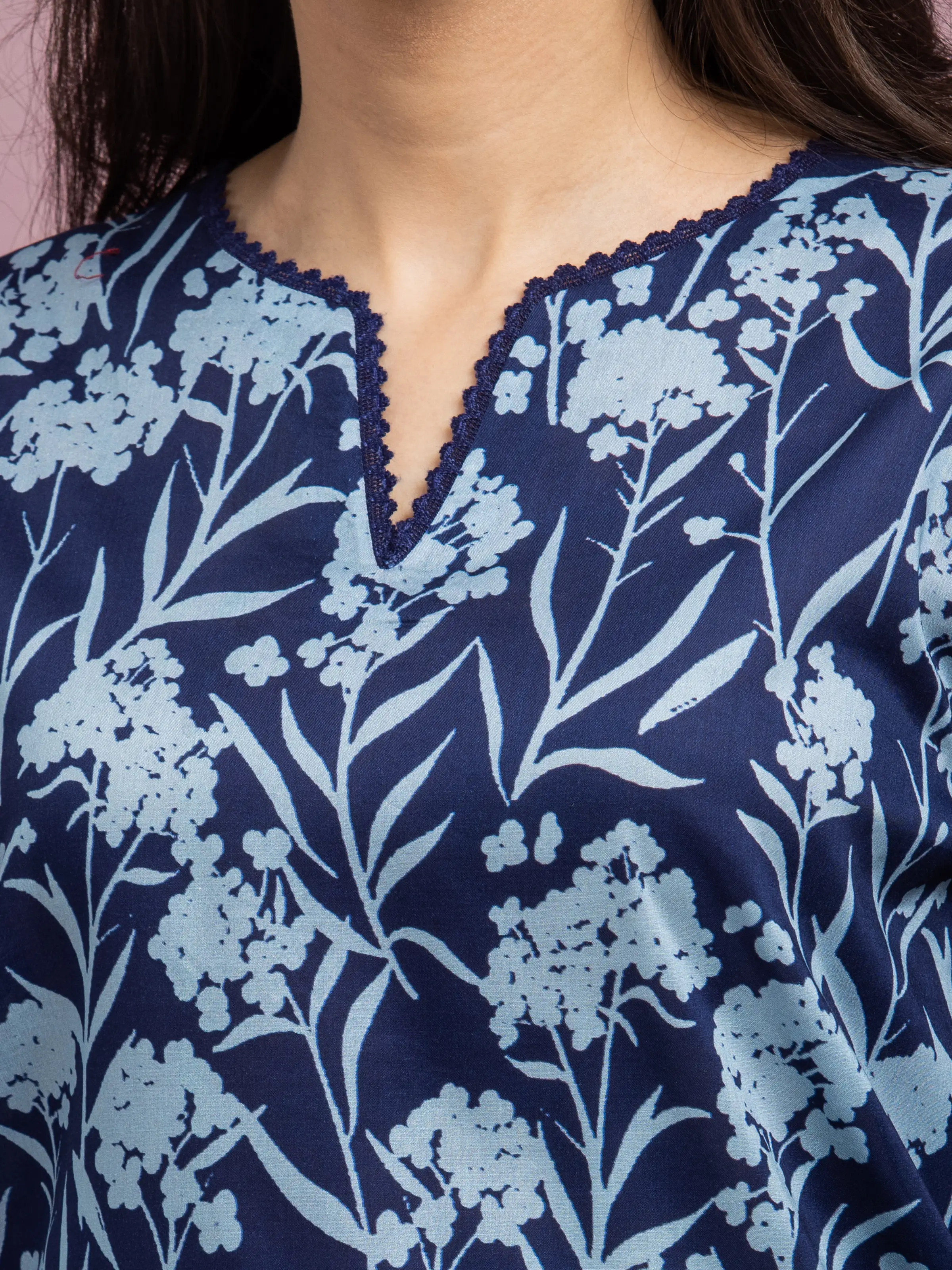 Unstitched Printed Lawn Shirt Trouser - EWU5A1-35423ST - Image 3