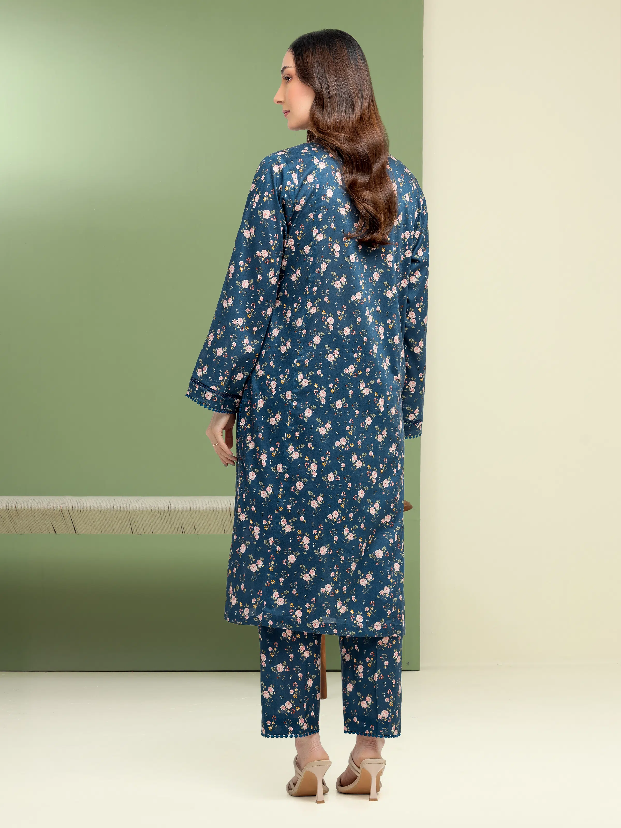 Unstitched Printed Lawn Shirt Trouser - EWU5A1-35679ST - Image 2