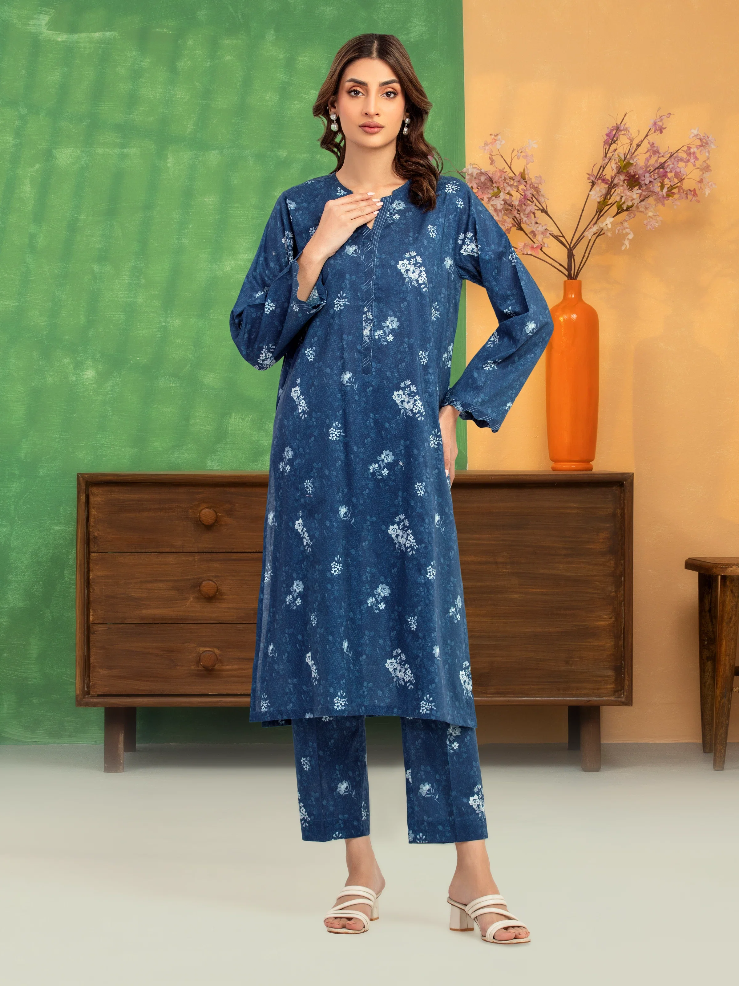 Unstitched Printed Lawn Shirt Trouser - EWU5A1-35693ST