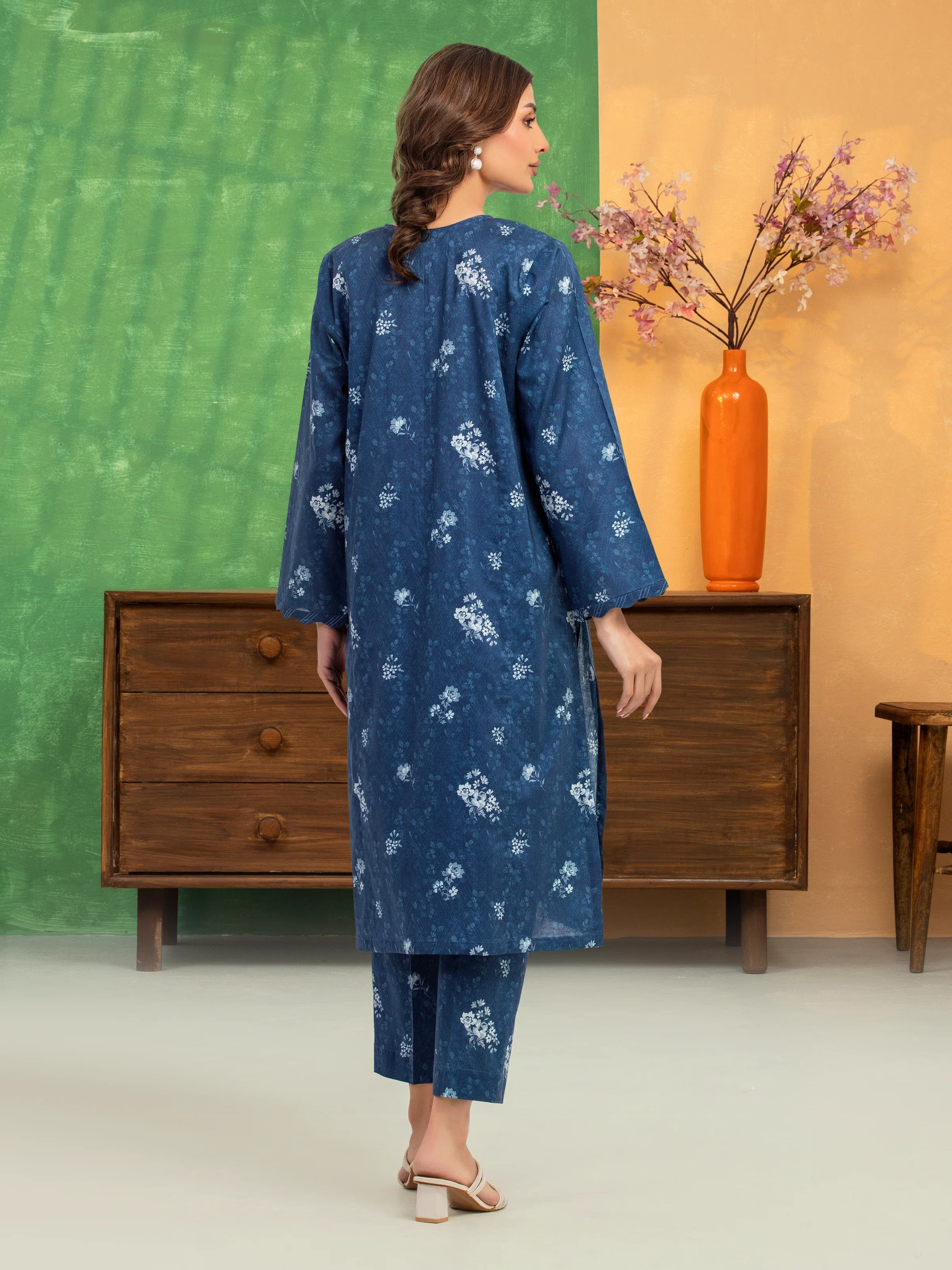 Unstitched Printed Lawn Shirt Trouser - EWU5A1-35693ST - Image 2