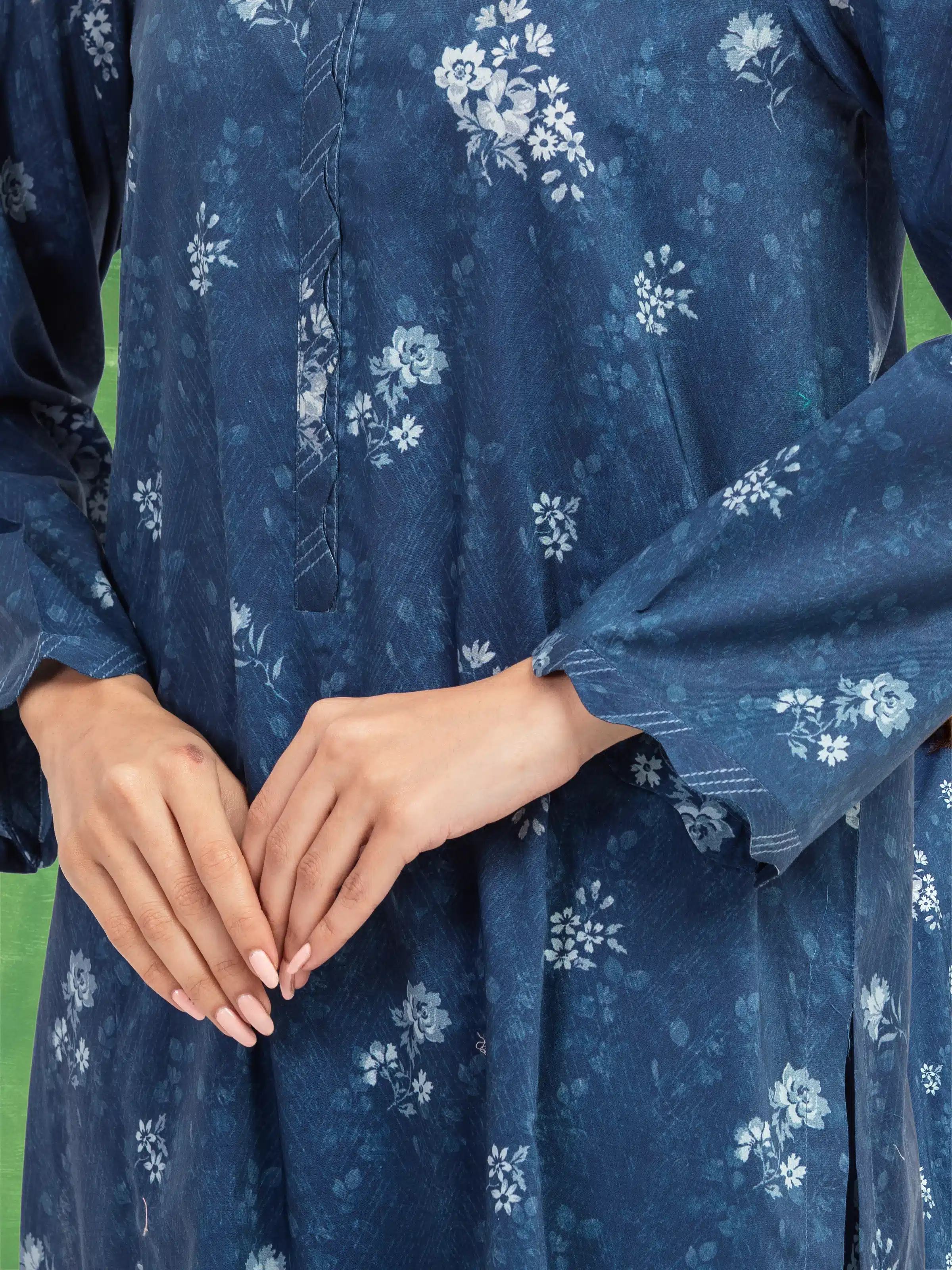 Unstitched Printed Lawn Shirt Trouser - EWU5A1-35693ST - Image 4