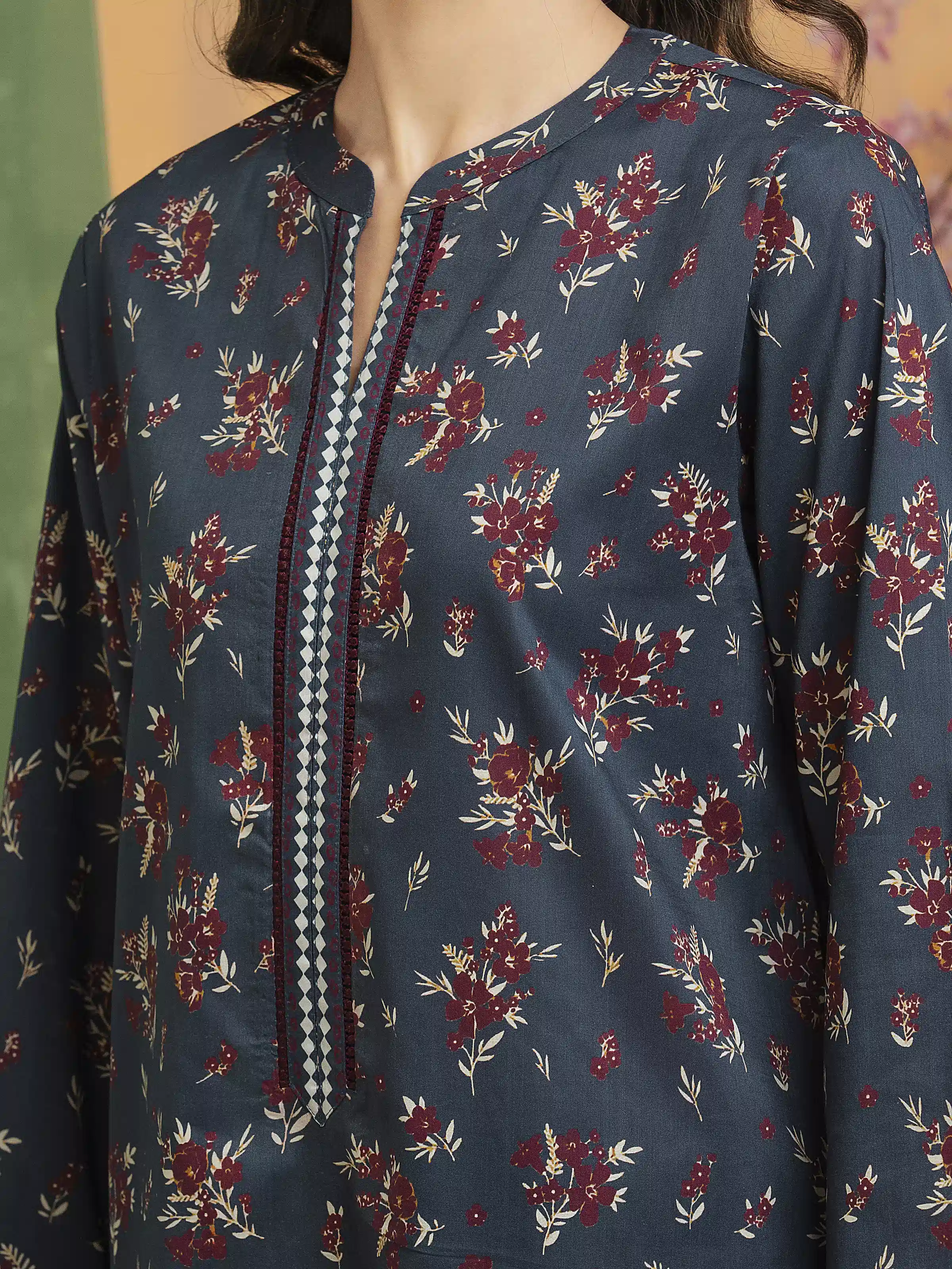 Unstitched Printed Lawn Suit - EWU5A1-35276-3P - Image 3